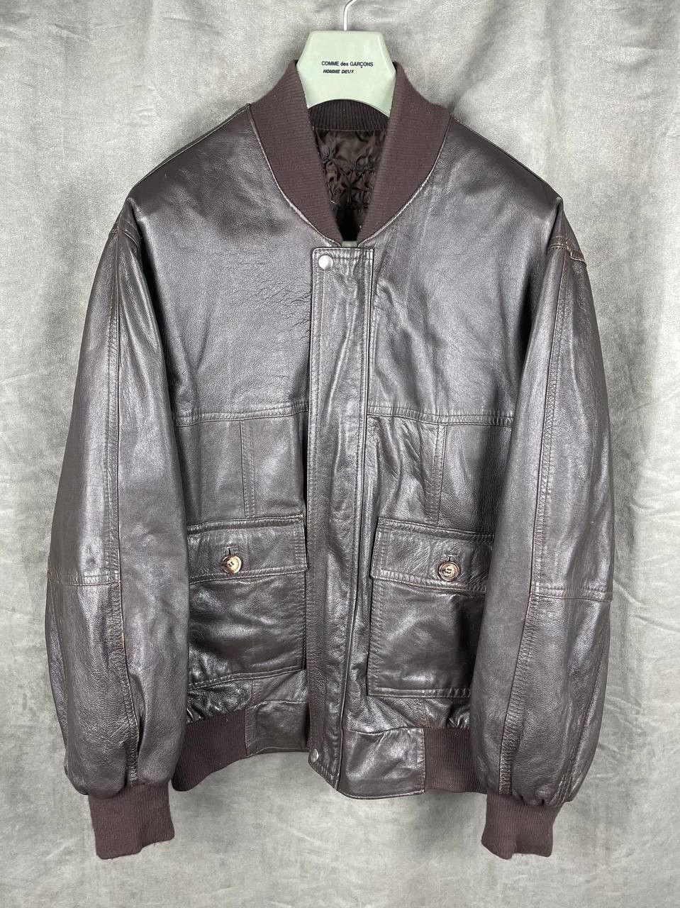 Vintage 90s Dolce & Gabbana Men's Black Leather Jacket Size