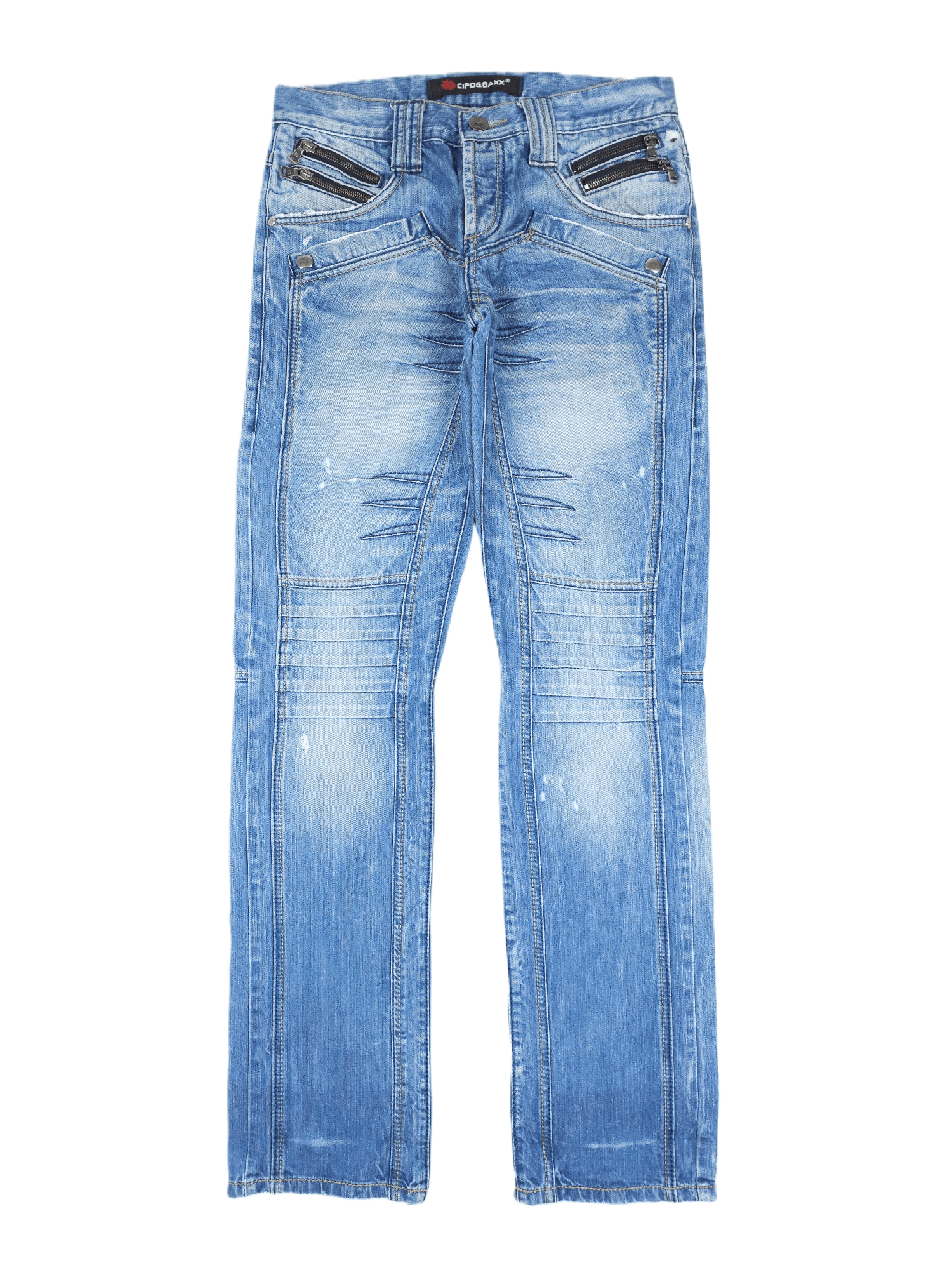 Japanese Brand 💎 Size 31/34 Cipo & Baxx Y2K Double Knee Denim Jeans Size US 31 - 1 Thumbnail