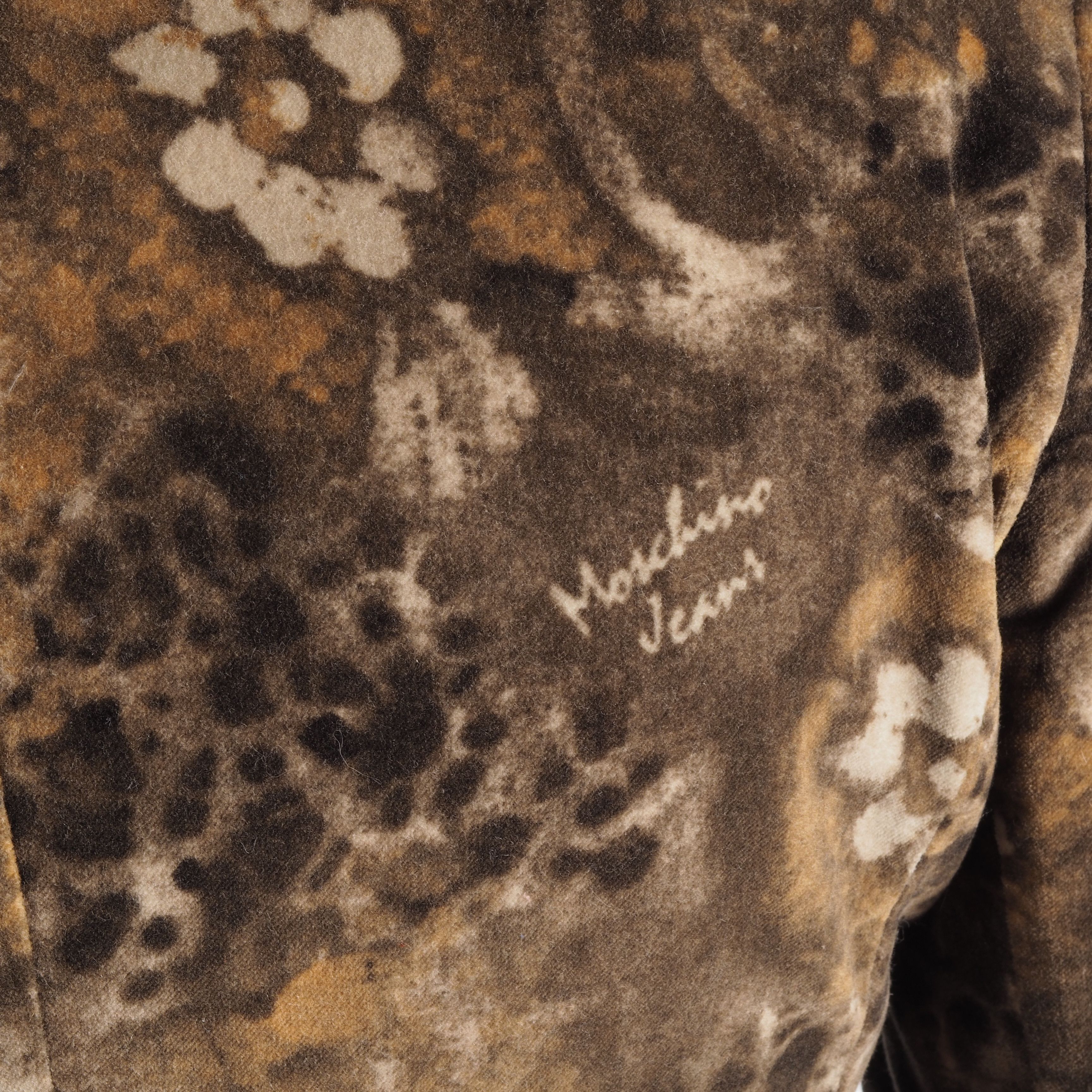 Moschino × Vintage Moschino Jeans Vintage Brown Floral Velour Blazer Jacket Size S / US 4 / IT 40 - 6 Thumbnail