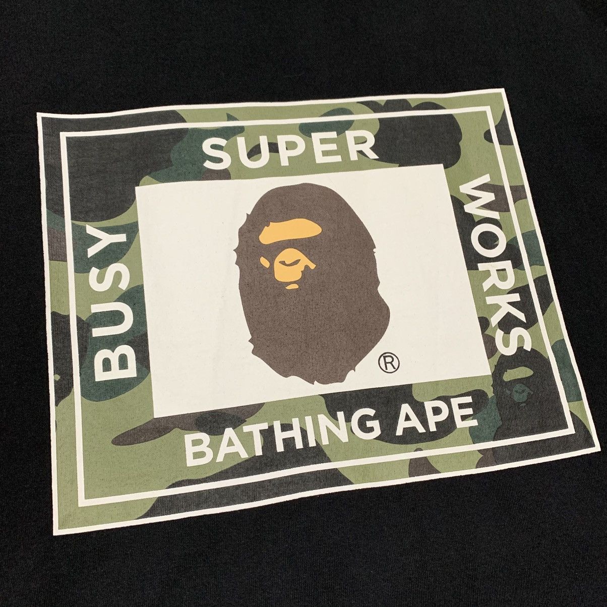 Bape Bape XL Busy Works Super Black Tee A Bathing Ape Size US XL / EU 56 / 4 - 3 Thumbnail