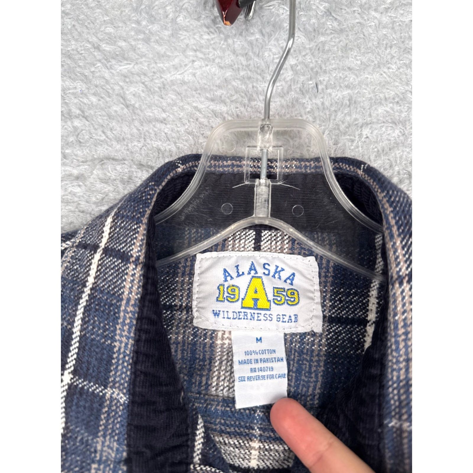 Vintage Alaska Wilderness Gear Shirt Mens Medium Blue Plaid Flannel 100% Cotton Button Up Size US M / EU 48-50 / 2 - 7 Thumbnail