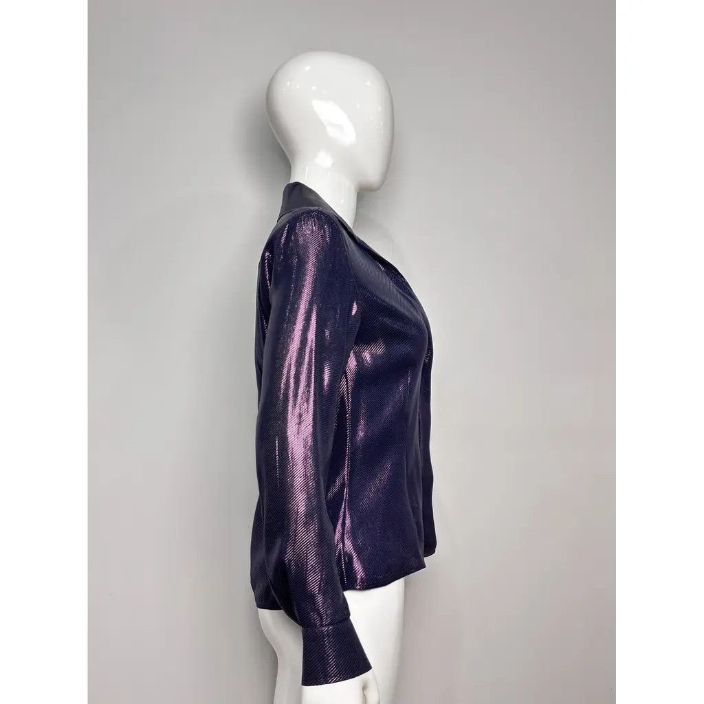 Hermes Gareth Pugh Iridescent Ribbed Long Sleeve Top Size XS / US 0-2 / IT 36-38 - 5 Thumbnail