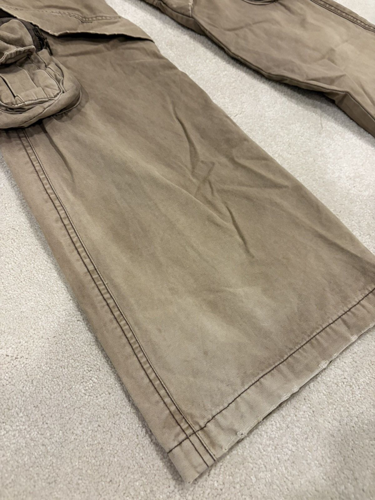 Japanese Brand VERTGARMENTS Wide Leg Canvas Cargo Pants Size US 32 / EU 48 - 2 Thumbnail