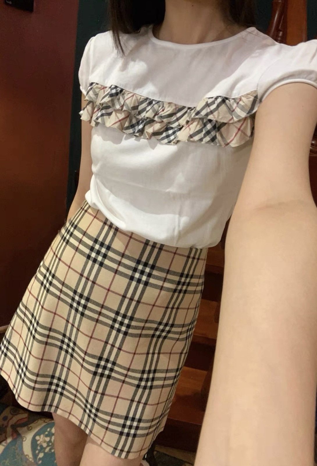 Burberry Burberry Classic plaid mini skirt K12 Size L / US 10 / IT 46 - 1 Thumbnail