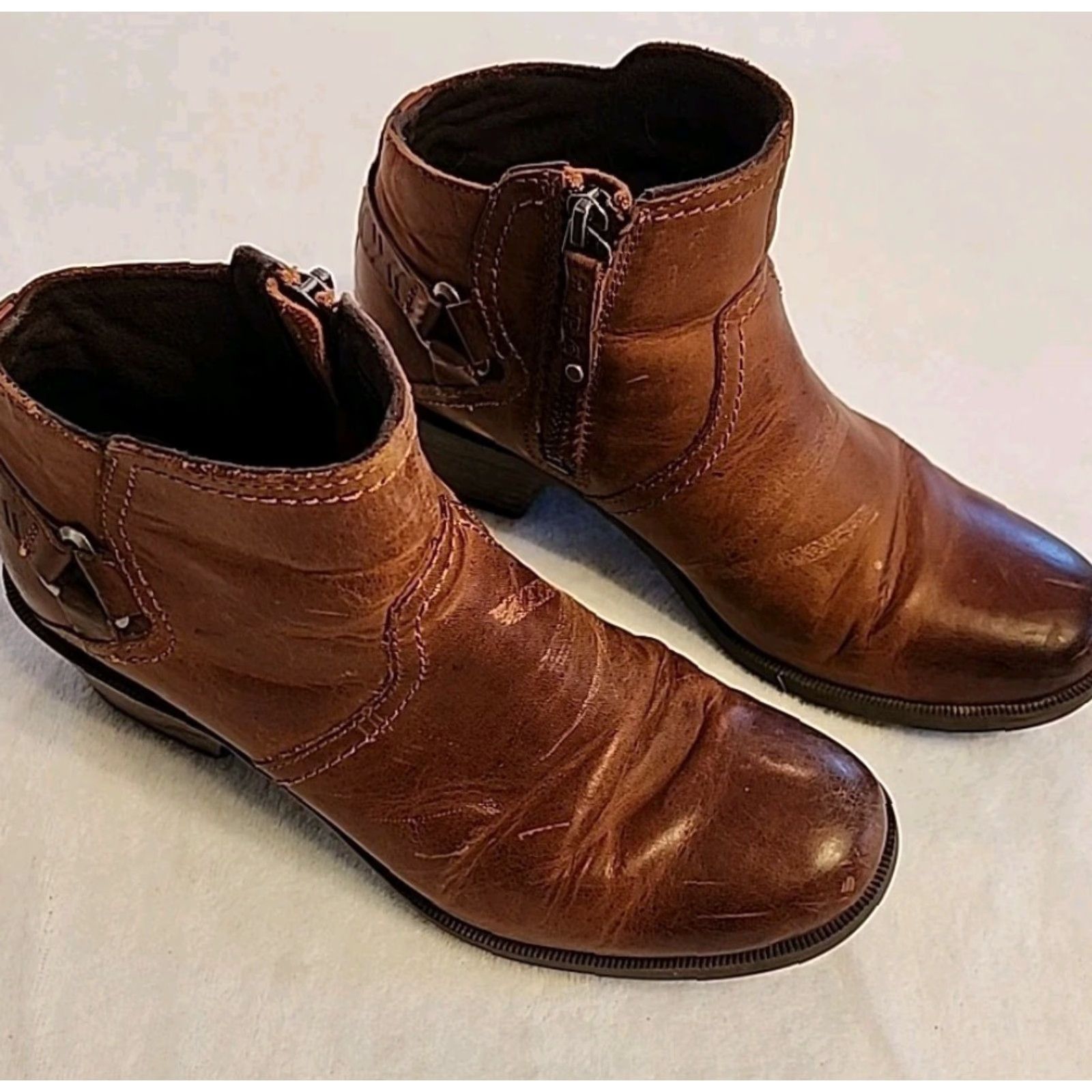Teva Teva Boots Womens Ankle Boot Brown Leather Waterproof Zip 7.5 US 38.5 EU Style 1012462 Size US 8 / IT 38 - 2 Thumbnail