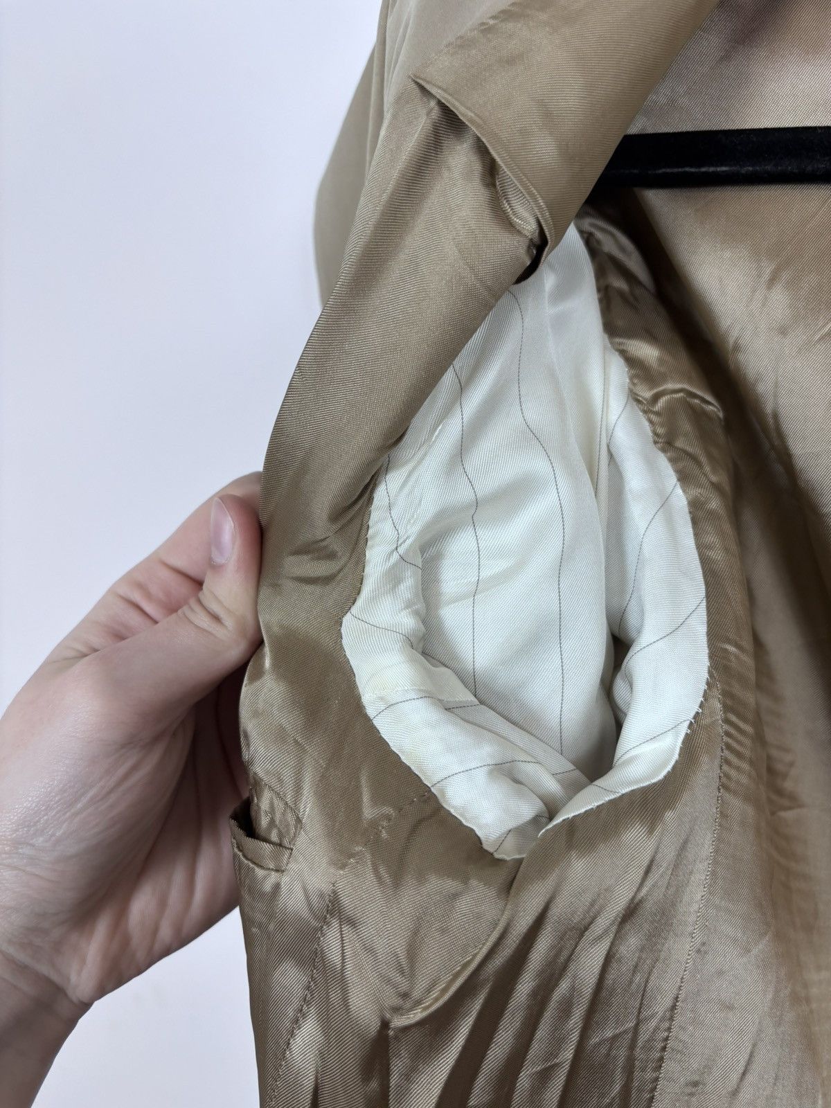 Prada Prada Men’s Beige Brown Cotton Blazer Jacket 2-Buttons Size 34R - 21 Thumbnail