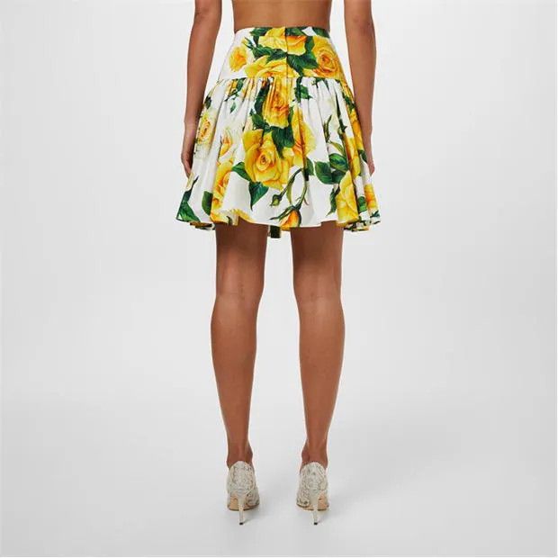 Dolce & Gabbana o1g2r1mq1024 Cotton Poplin Floral Mini Skirts in Multicolor Size 27" / US 4 / IT 40 - 6 Thumbnail