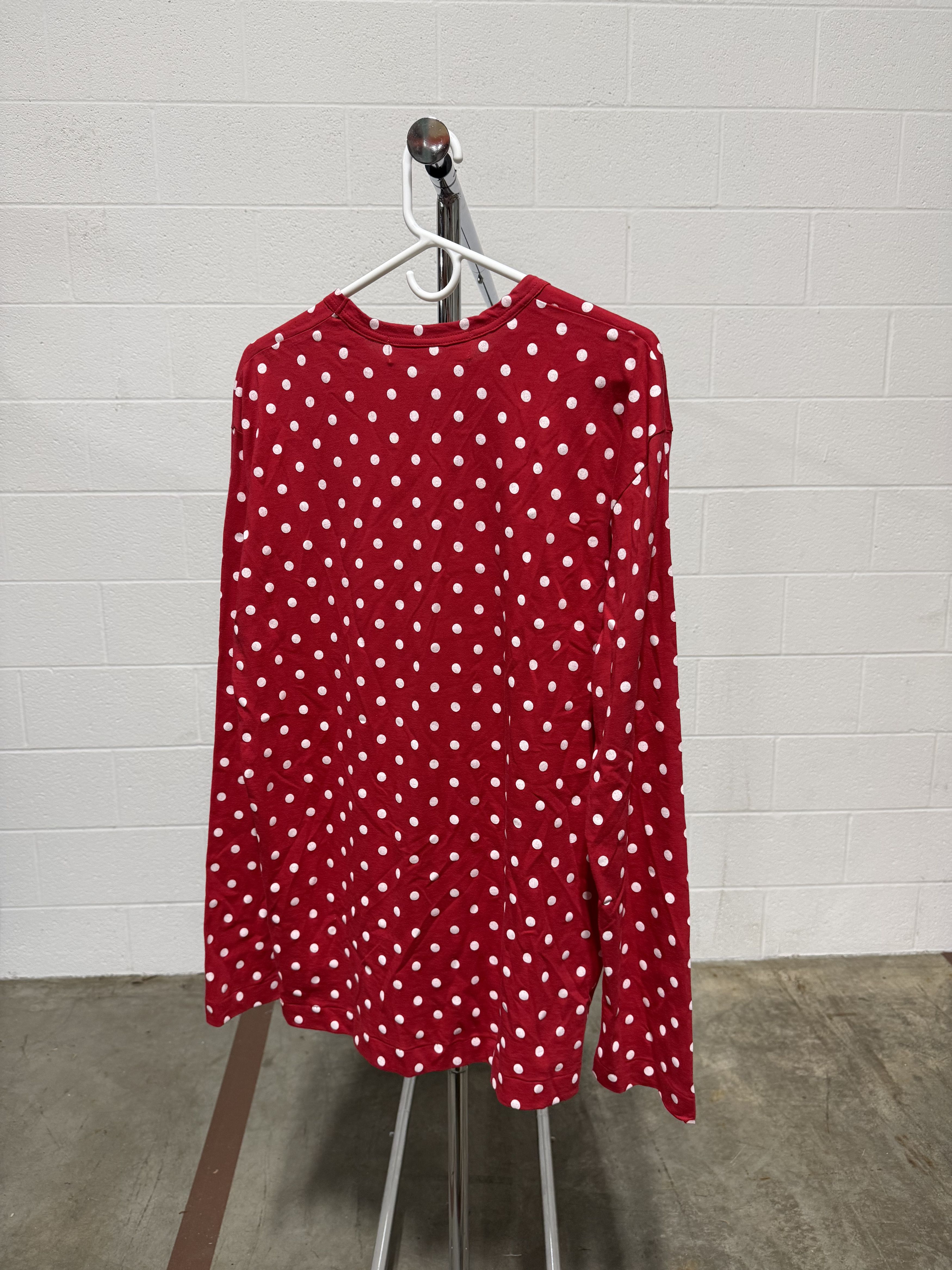 Comme des Garcons PLAY Comme des Garcons Polka Dot LS Tee 'Red' Size US XXL / EU 58 / 5 - 4 Thumbnail