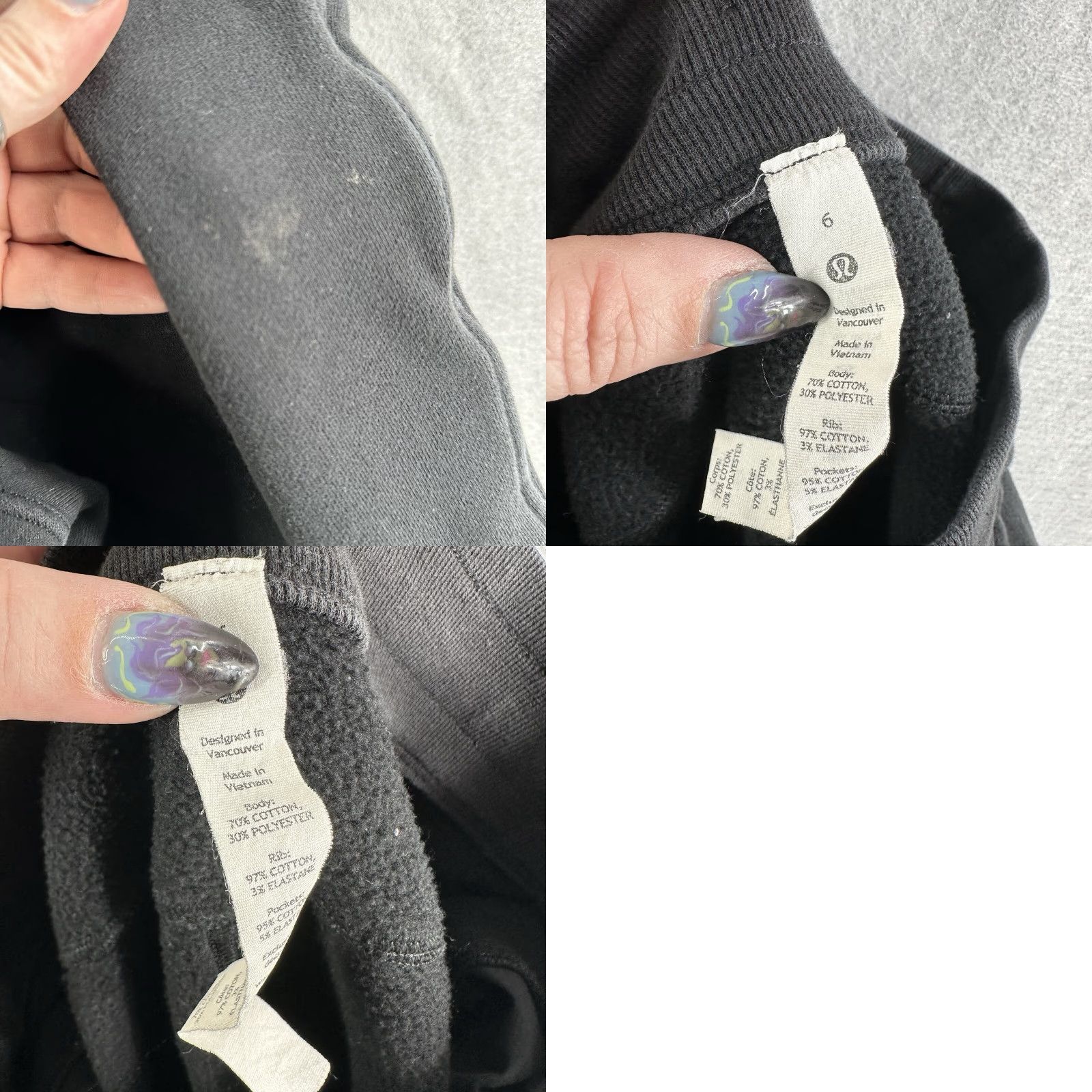 Lululemon Lululemon High-Rise Jogger Pants Womens 6 Fleece Black Tie Waist Taper READ DET Size 28" / US 6 / IT 42 - 9 Thumbnail