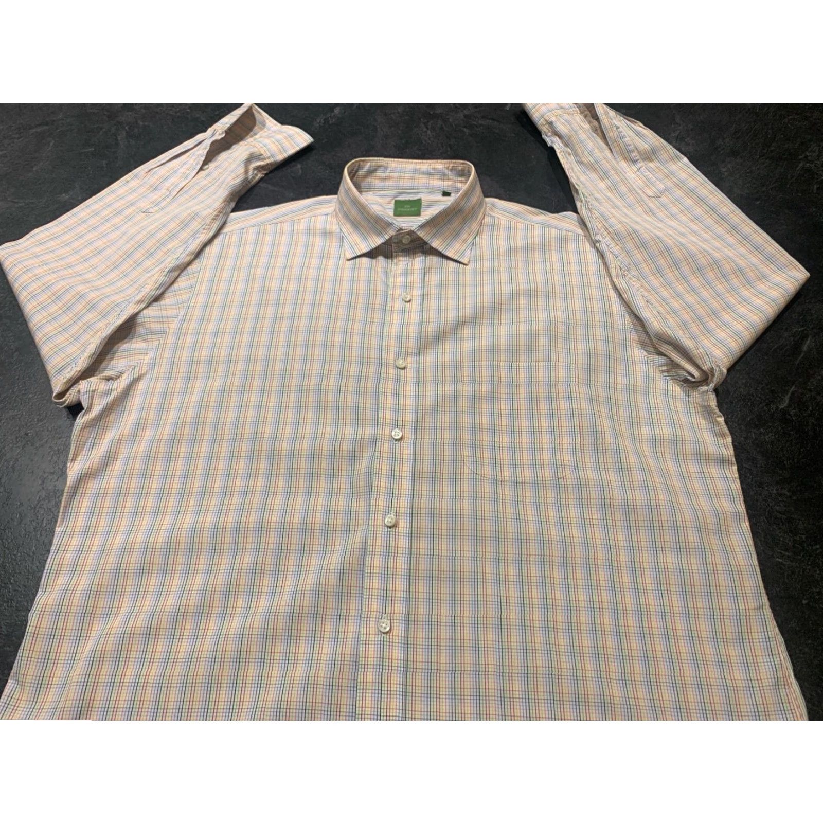 Sid Mashburn Oxford Men's XL Long Sleeve Button Up Striped Multicolor Shirt Size US XL / EU 56 / 4 - 2 Thumbnail