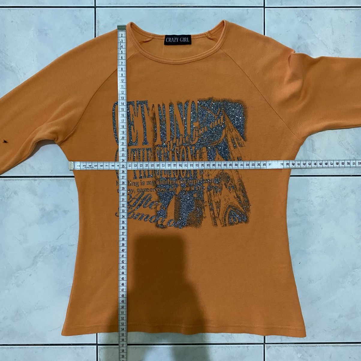 Japanese Brand Crazy Girl Vintage Y2k Graphic Japanese Raglan Long Sleeve Size L / US 10 / IT 46 - 19 Thumbnail