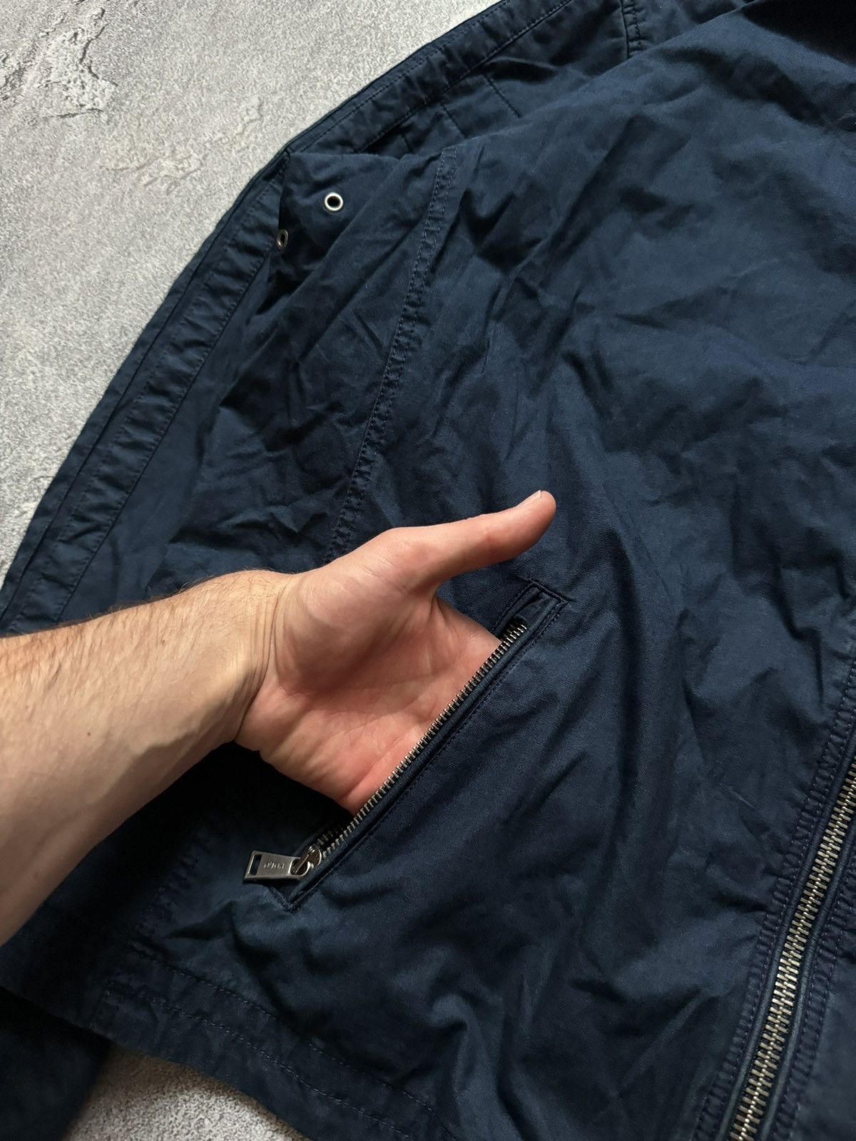 Polo Ralph Lauren × Vintage Polo Ralph Lauren XXL zip bomber style denim bike jacket 00s Size US XXL / EU 58 / 5 - 12 Thumbnail
