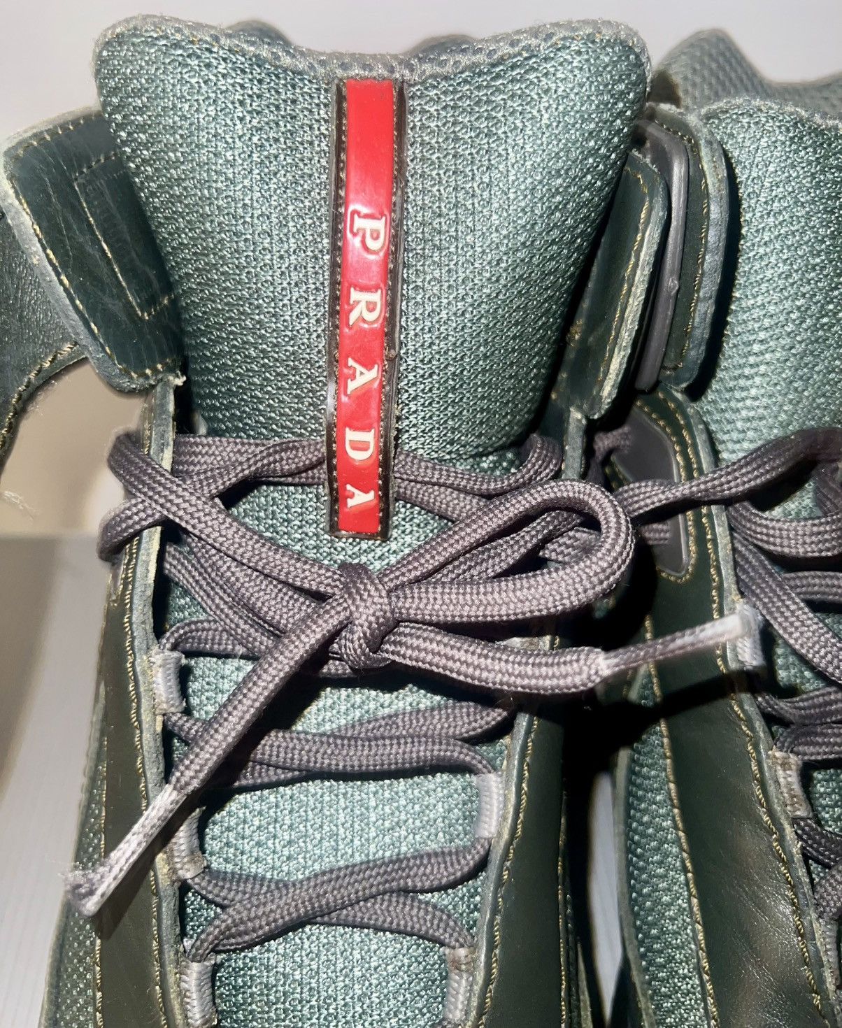 Prada Authentic Prada America’s Cup army green sneakers rare 8.5 Size US 9.5 / EU 42-43 - 3 Thumbnail