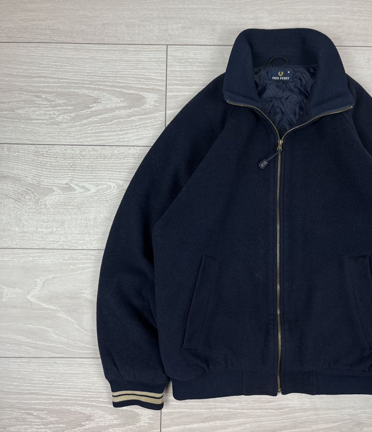 Fred Perry Fred Perry Vintage 90s Old School Wool Bomber Jacket Size US M / EU 48-50 / 2 - 3 Thumbnail