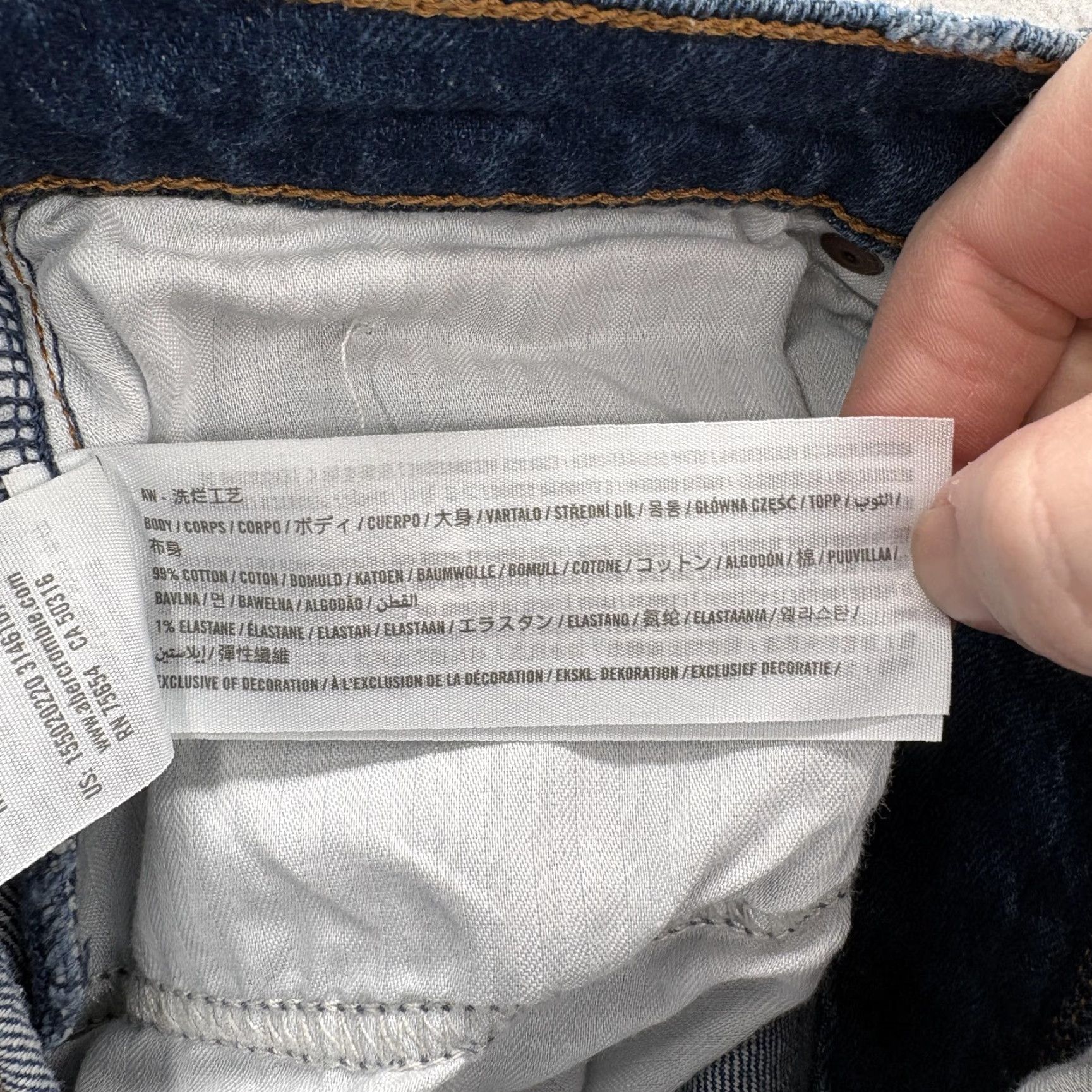 Abercrombie & Fitch Abercrombie & Fitch Jeans Women 26 Straight 26 High Rise Blue Denim Cotton Spandex Regular Rise 5-Pocket Z ip Closure Vintage No N/A Size 26" / US 2 / IT 38 - 5 Thumbnail