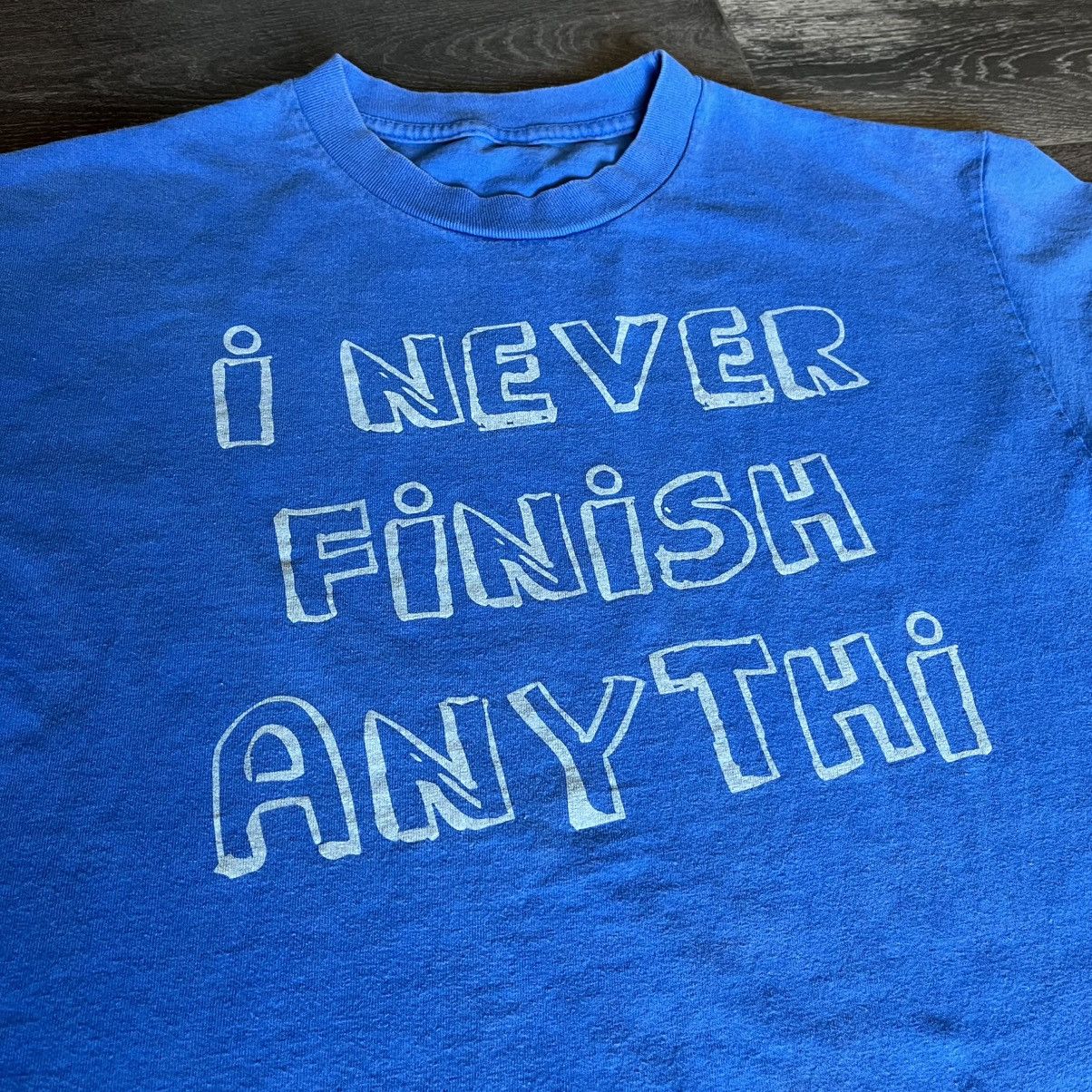 Vintage Vintage 2000s I Never Finish Anything Parody Humor Tee Shirt Size US M / EU 48-50 / 2 - 2 Thumbnail