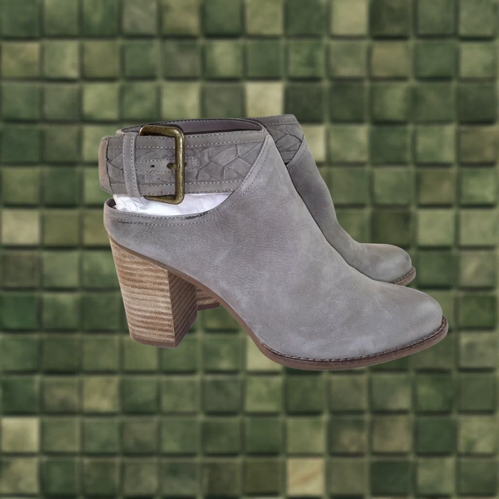 Aldo Aldo Womens 8.5 Taupe Suede Ankle Strap Buckle Block Heel Slingback Shoes - Size 8.5 US - 39 EU - Hippy Boho Style Size US 9 / IT 39 - 1 Thumbnail