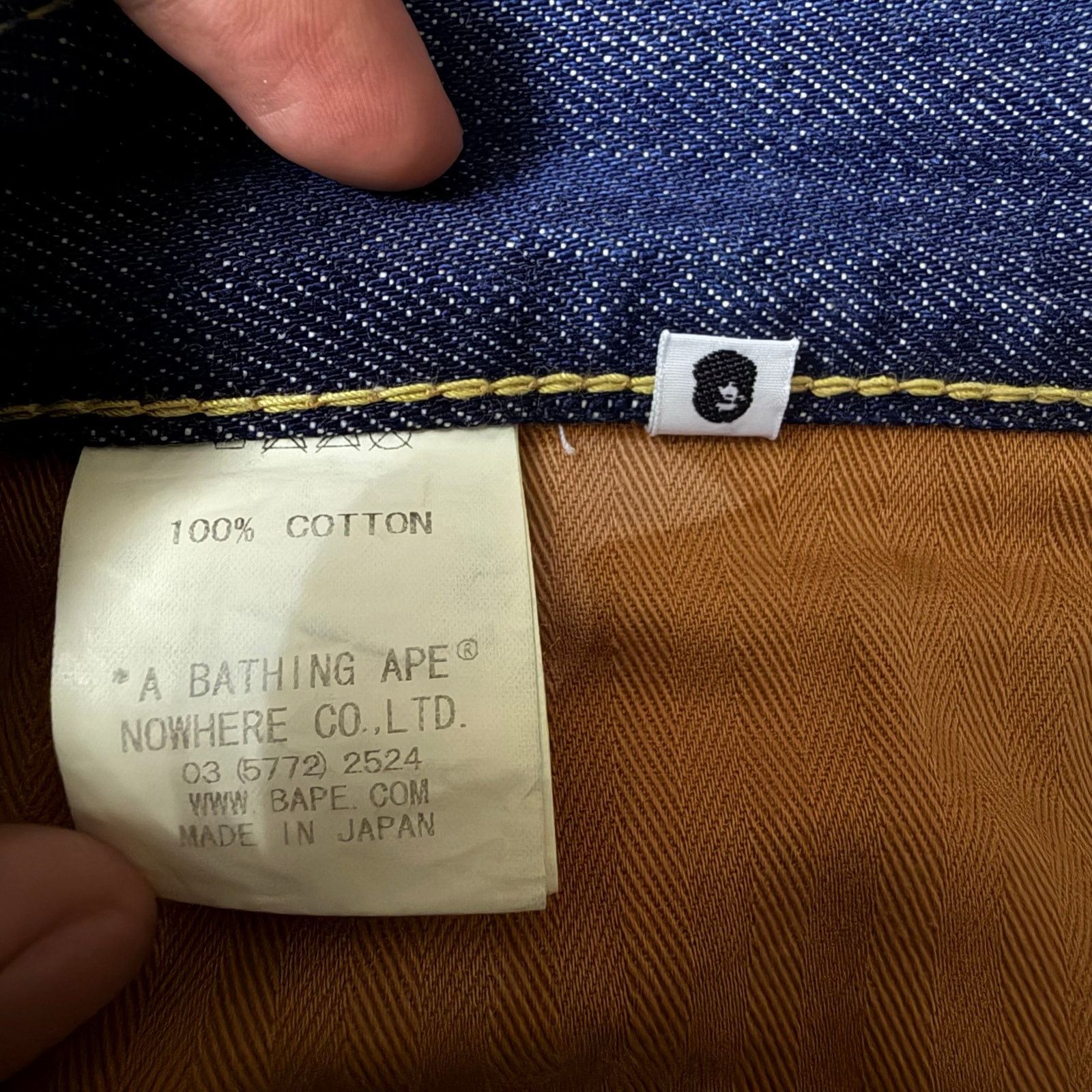 Bape A Bathing Ape bape paint spell out ape logo design jeans Size US 31 - 10 Thumbnail