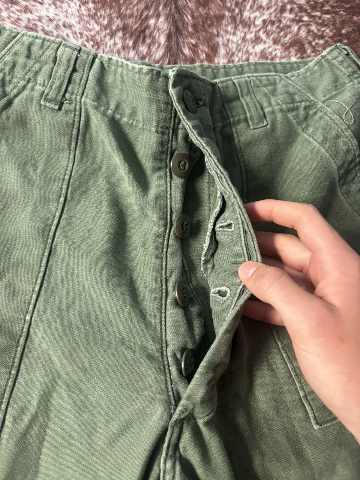 Other True Vintage 40s WWll Military US Army Trousers Mens 28x28 Size US 28 / EU 44 - 6 Thumbnail