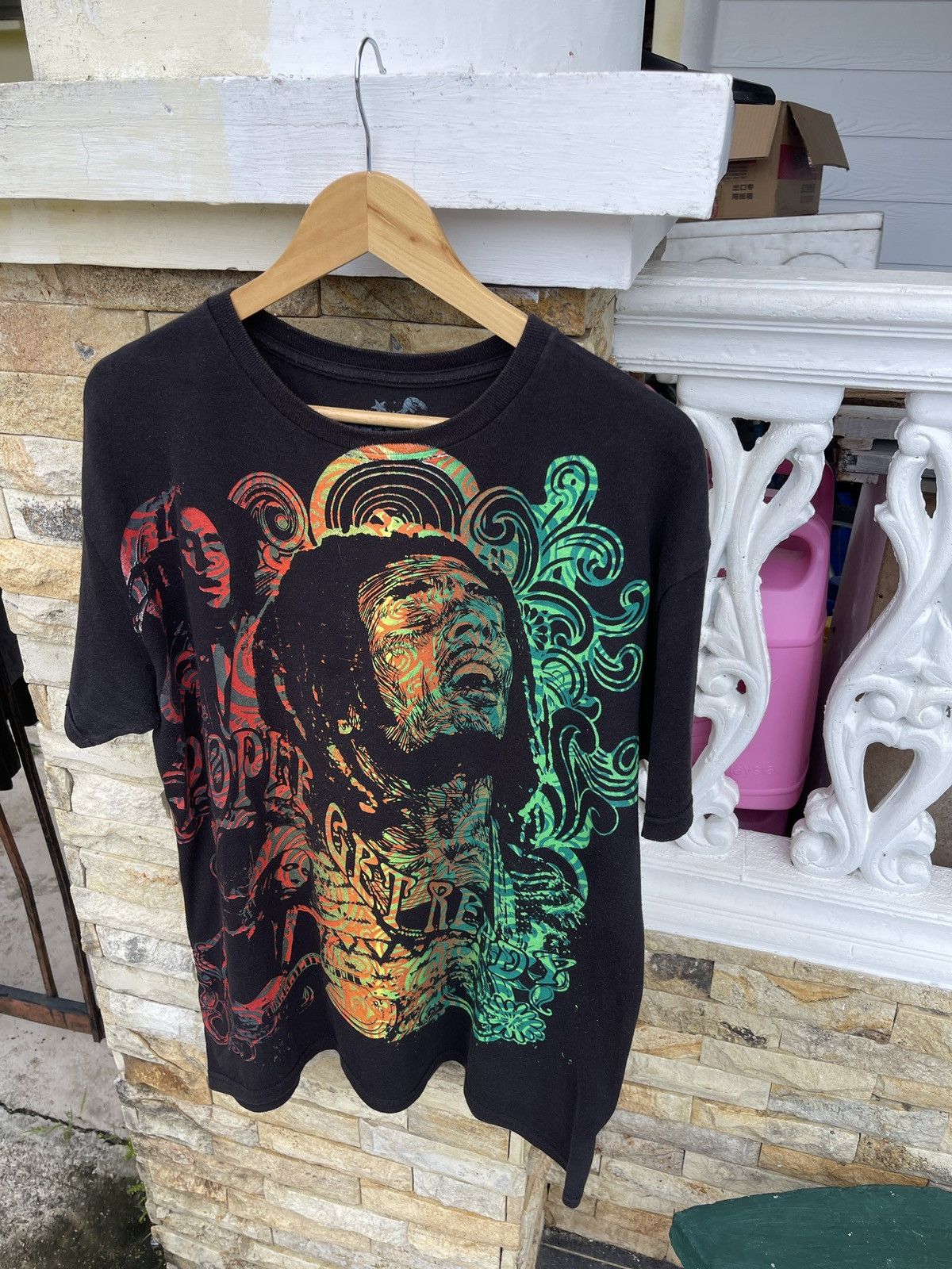 Bob Marley × Rap Tees × Vintage Last Drop🔥Rare🔥Vintage BOB MARLEY Rasta Rap Tees Tee Size US L / EU 52-54 / 3 - 3 Thumbnail