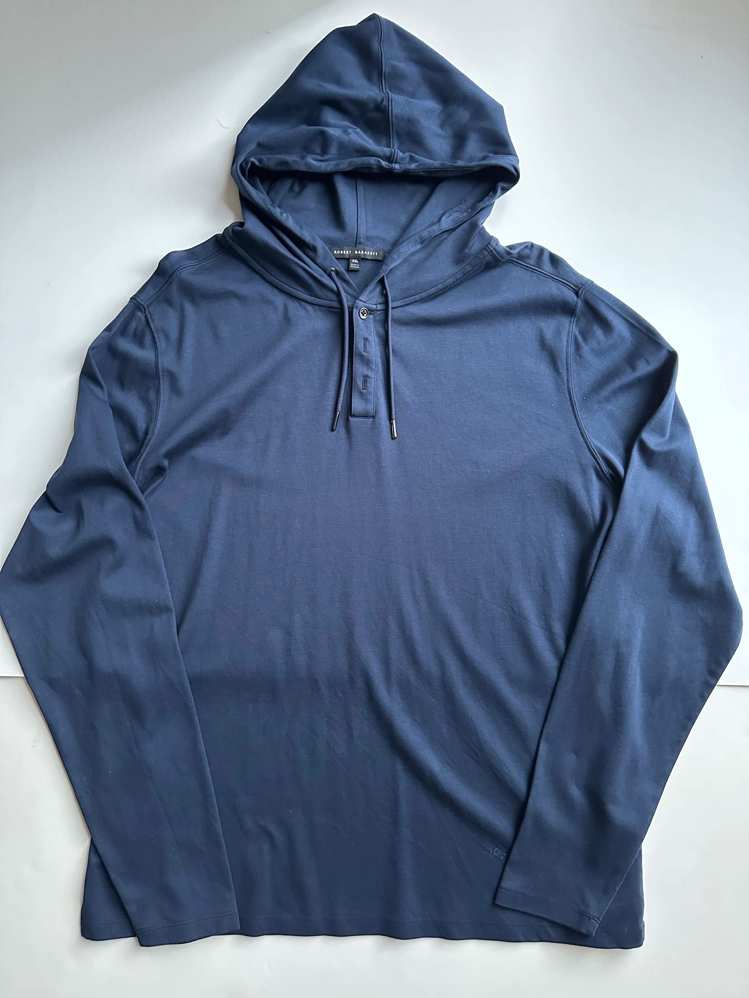 Robert Barakett Robert Barakett Pima Cotton Hoodie - Navy - XXL Size US XXL / EU 58 / 5 - 1 Thumbnail