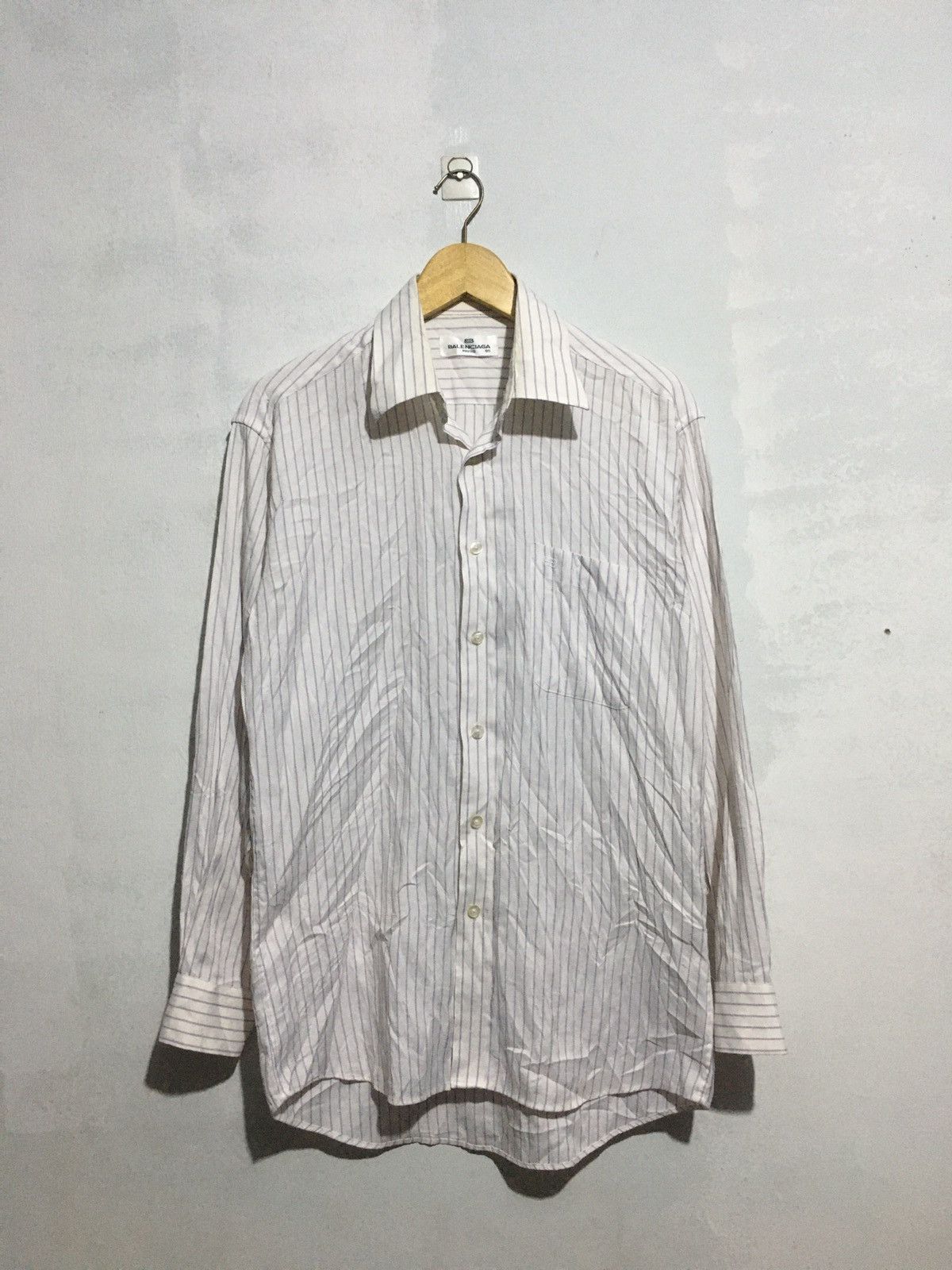 Balenciaga BALENCIAGA STRIPED SHIRT BUTTON UPS Size US M / EU 48-50 / 2 - 1 Thumbnail
