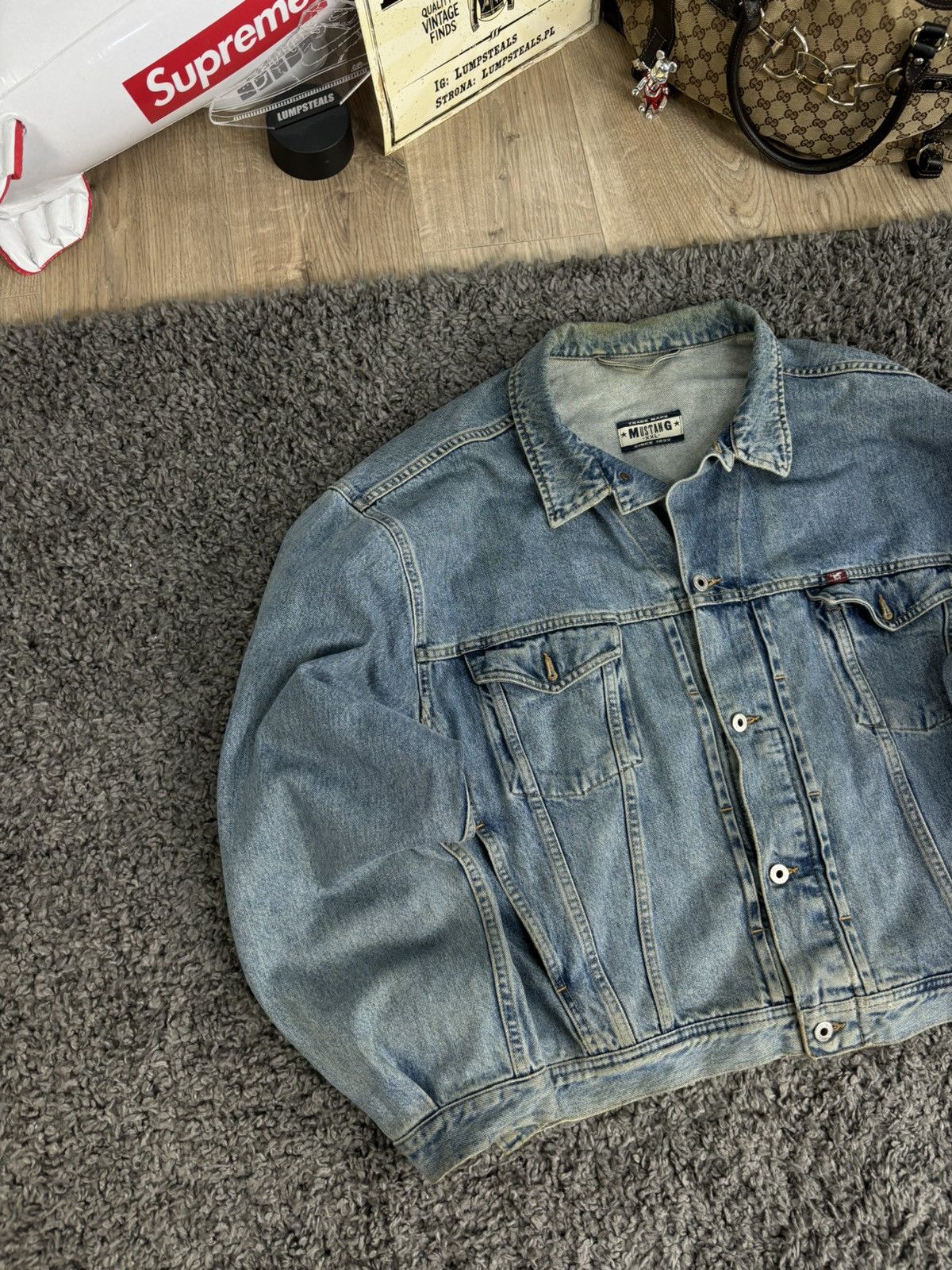 Japanese Brand × Levi's × Vintage Distressed Dirty Washed Japanese Denim Jacket Boxy Y2K Size US XXL / EU 58 / 5 - 2 Thumbnail