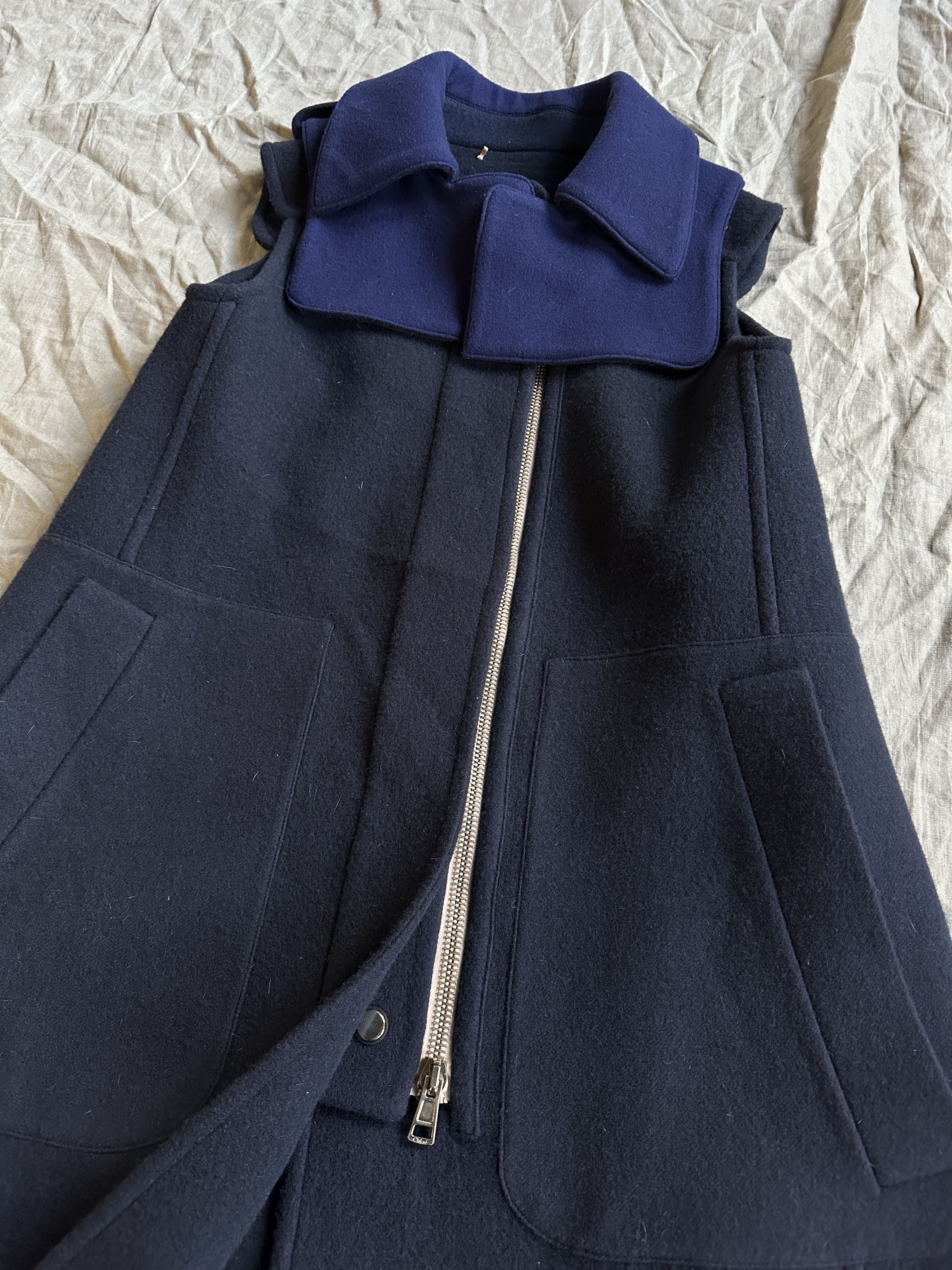 Chloe Chloe FW 2013 Wool Angora Sleeveless Coat 8005AC Size S / US 4 / IT 40 - 3 Thumbnail