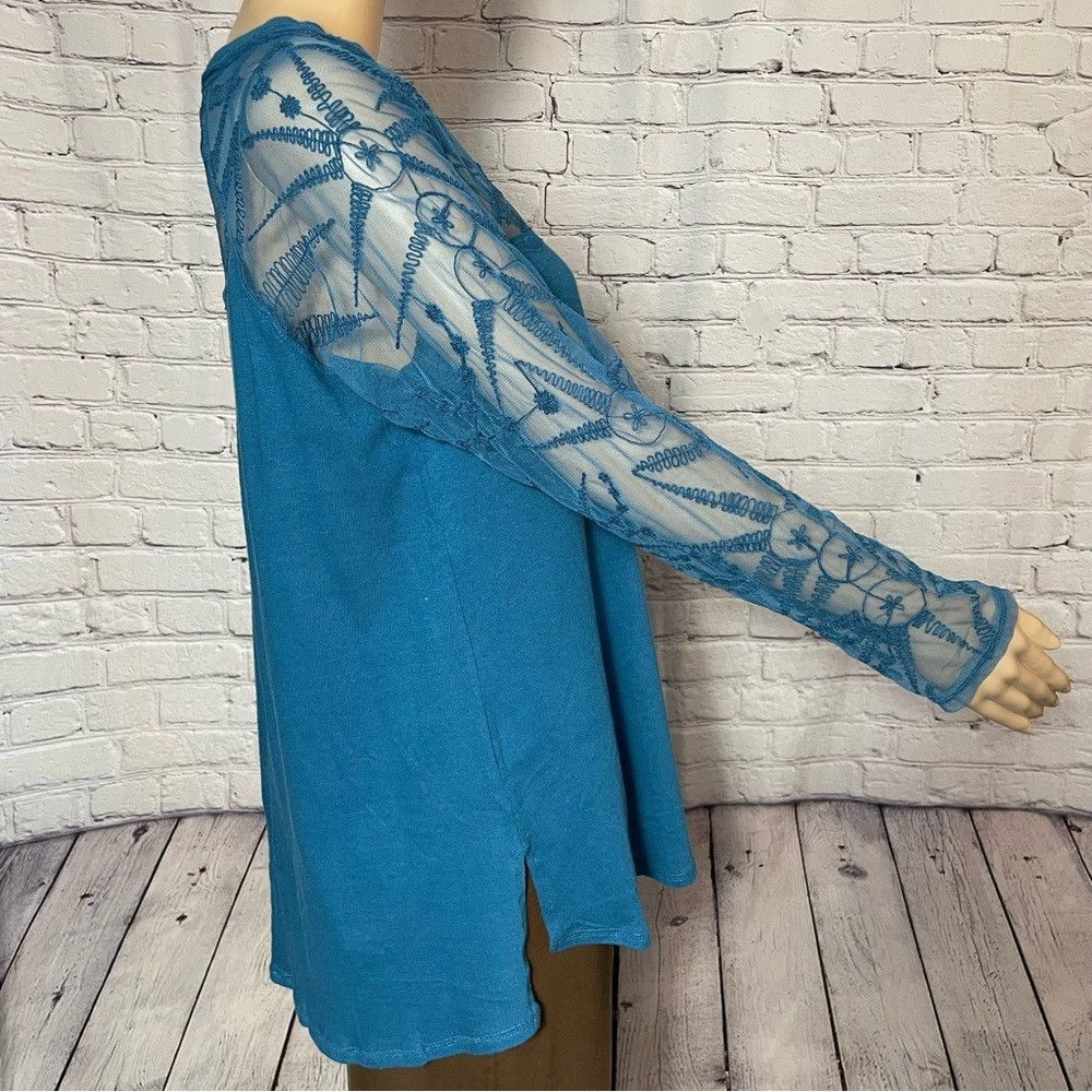 Free People NWT New Free People Sidney Embroidered Mixed Media Long Sle Size L / US 10 / IT 46 - 4 Thumbnail