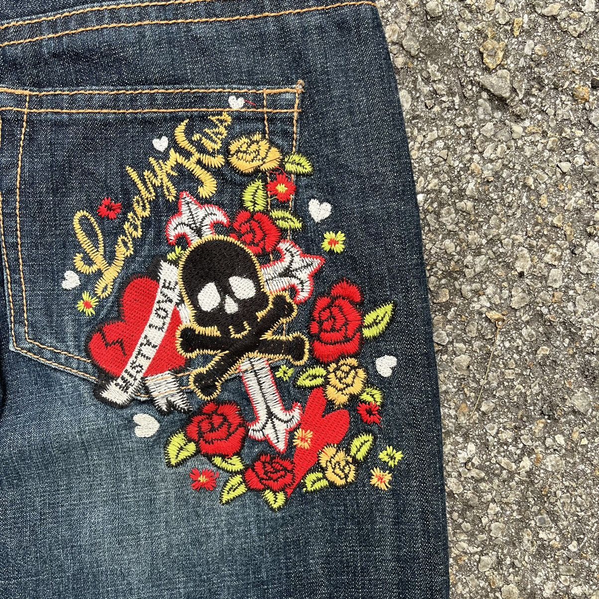 Japanese Brand Japanese Skulls Embroidery Denim Jeans Punk Style Size US 31 - 12 Thumbnail