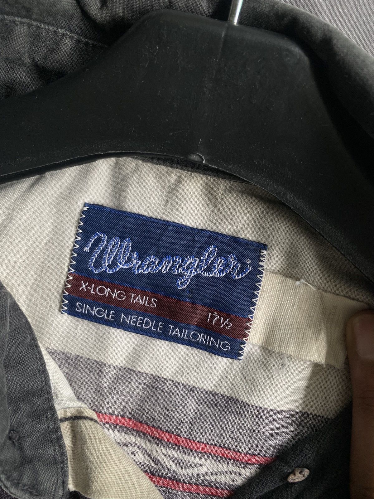 Wrangler Vintage 90s Wrangler Single Needle Tailoring shirt Size US XL / EU 56 / 4 - 3 Thumbnail