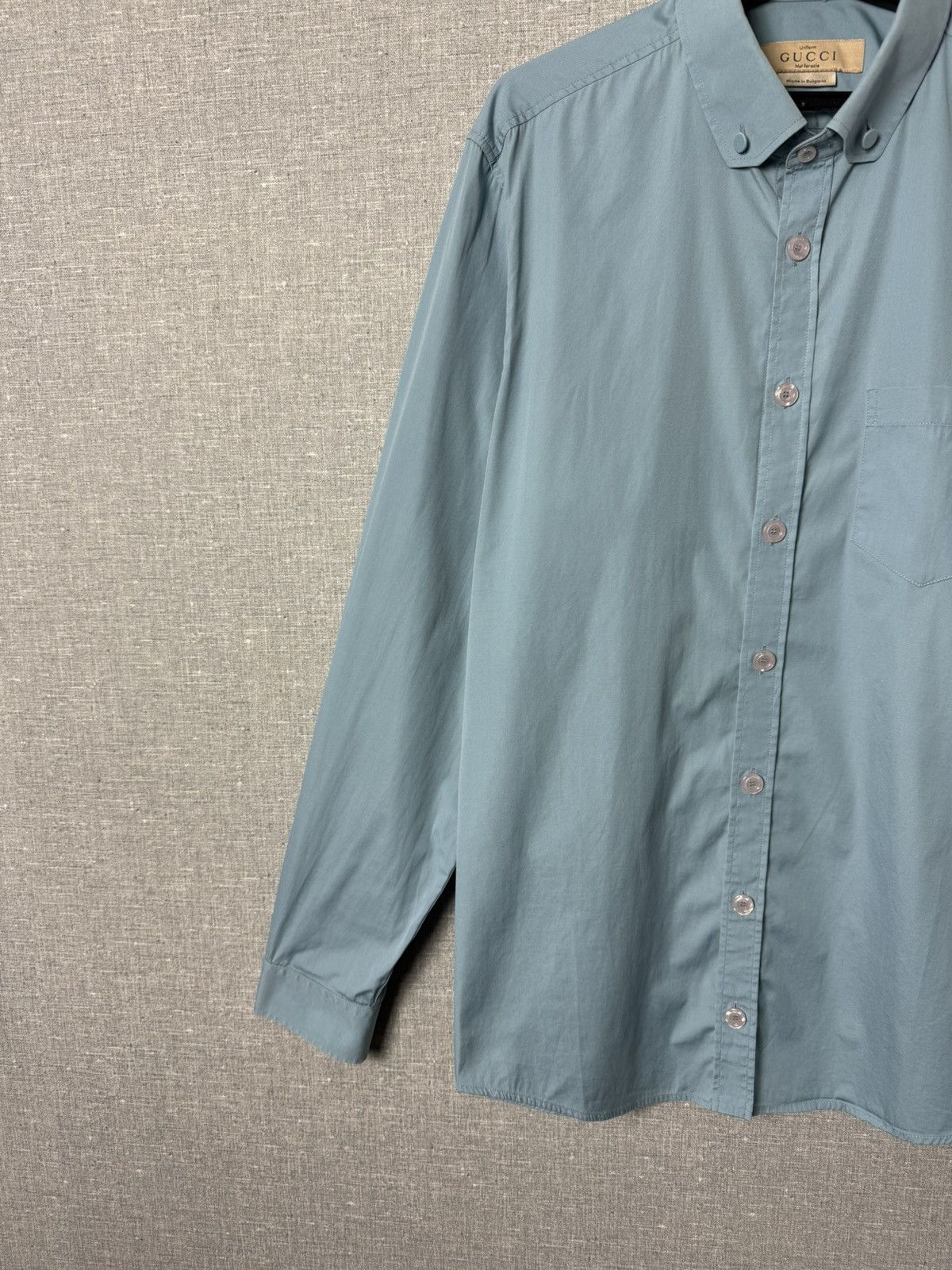 Gucci Gucci Uniforms Men’s Button Up Long Sleeve Shirt Size L Size US L / EU 52-54 / 3 - 4 Thumbnail