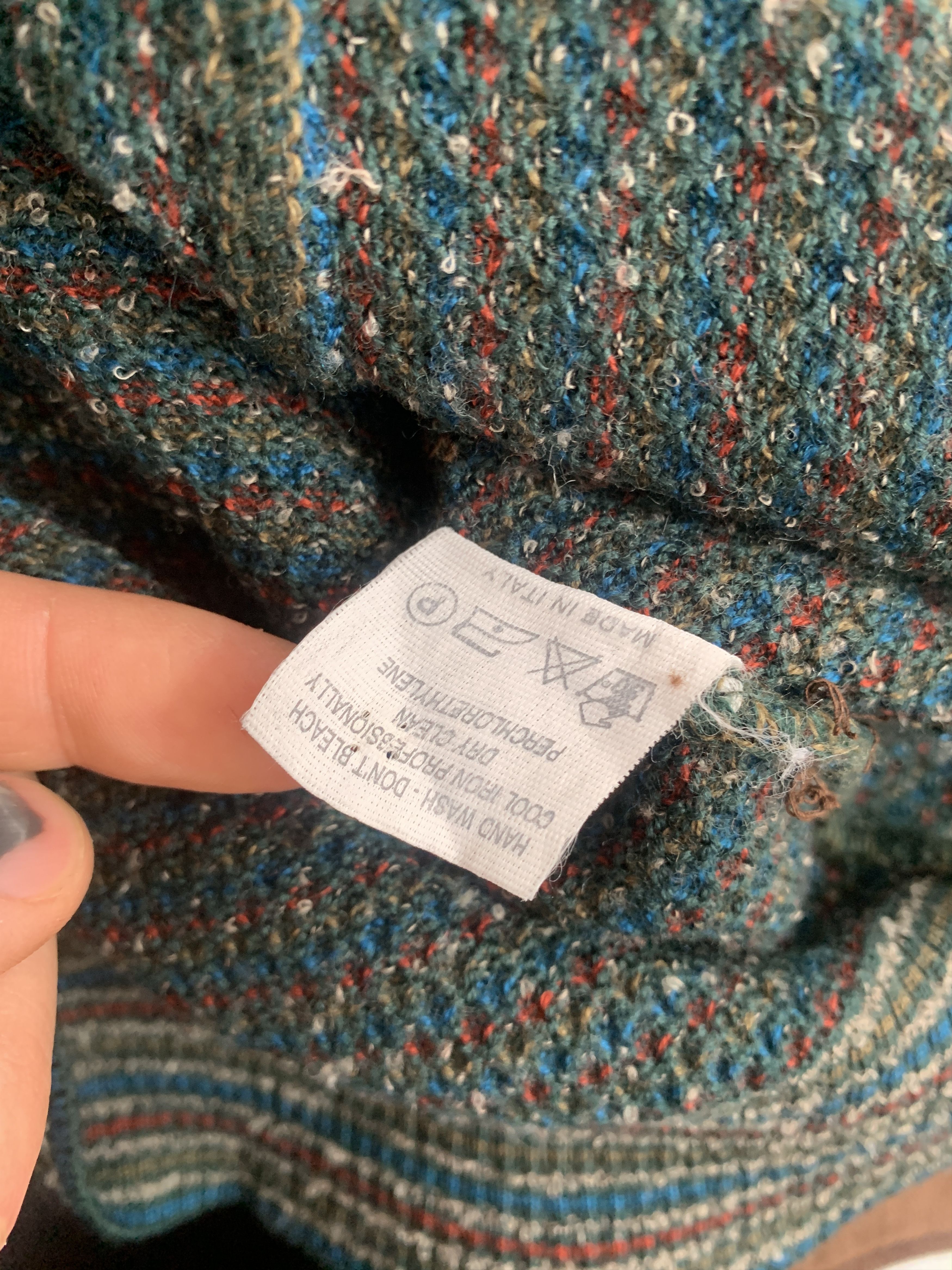 Missoni Uomo Cardigan Cosby Pullover Retro Size 2XL 56 58