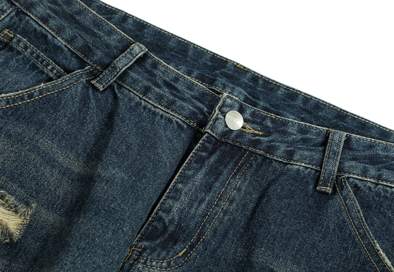 Japanese Brand × Jean Retro straight washed casual ripped jeans Size US 32 / EU 48 - 2 Thumbnail