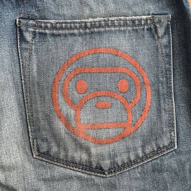 Bape × Nigo BAPE MILO Animal Safari DAMAGED DENIM PANTS APE NIGO ★size S Size US 30 / EU 46 - 5 Thumbnail