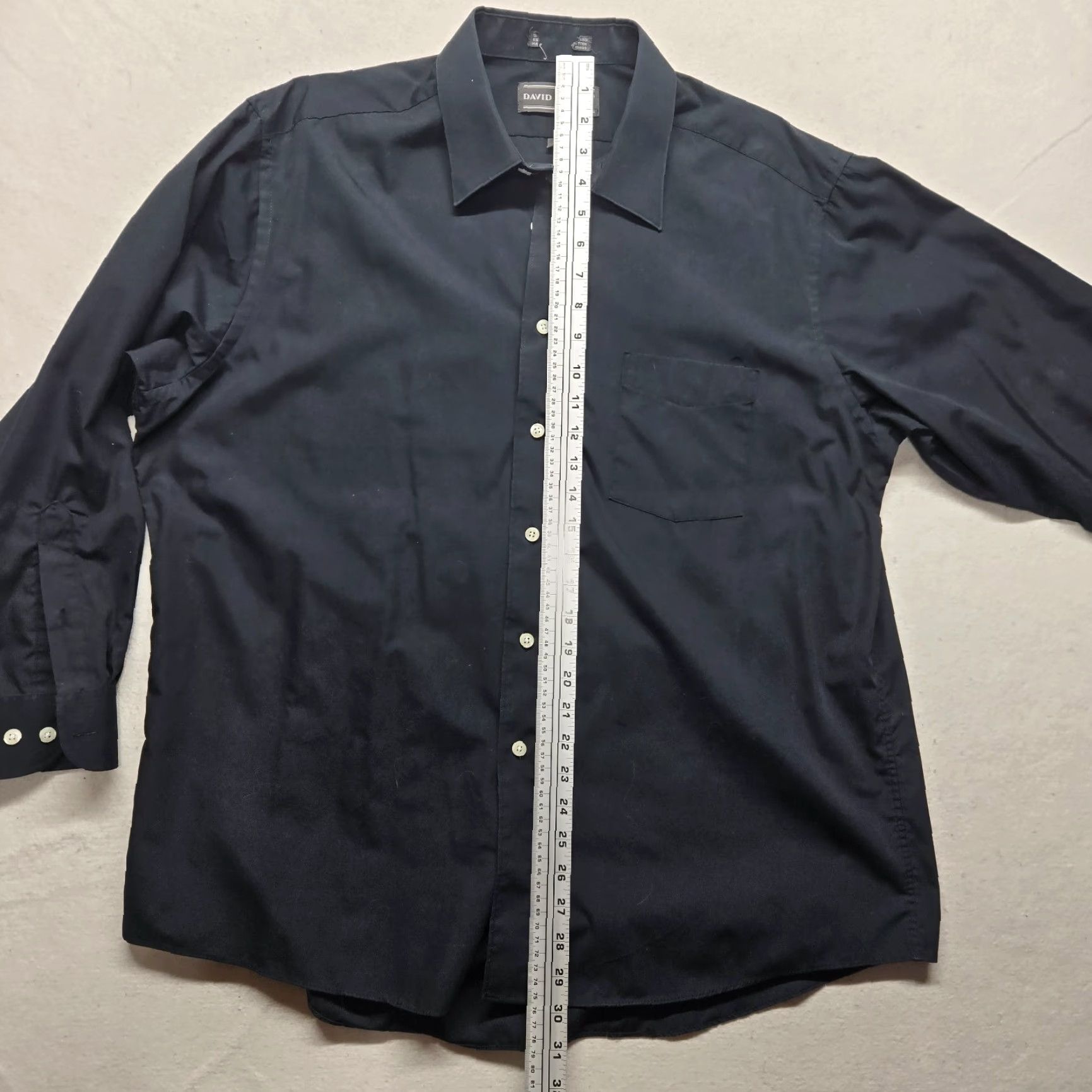 Vintage David Taylor Shirt Black Long Sleeve Button Down Pocket Classic Men's 17 32/33 Size US XL / EU 56 / 4 - 4 Thumbnail