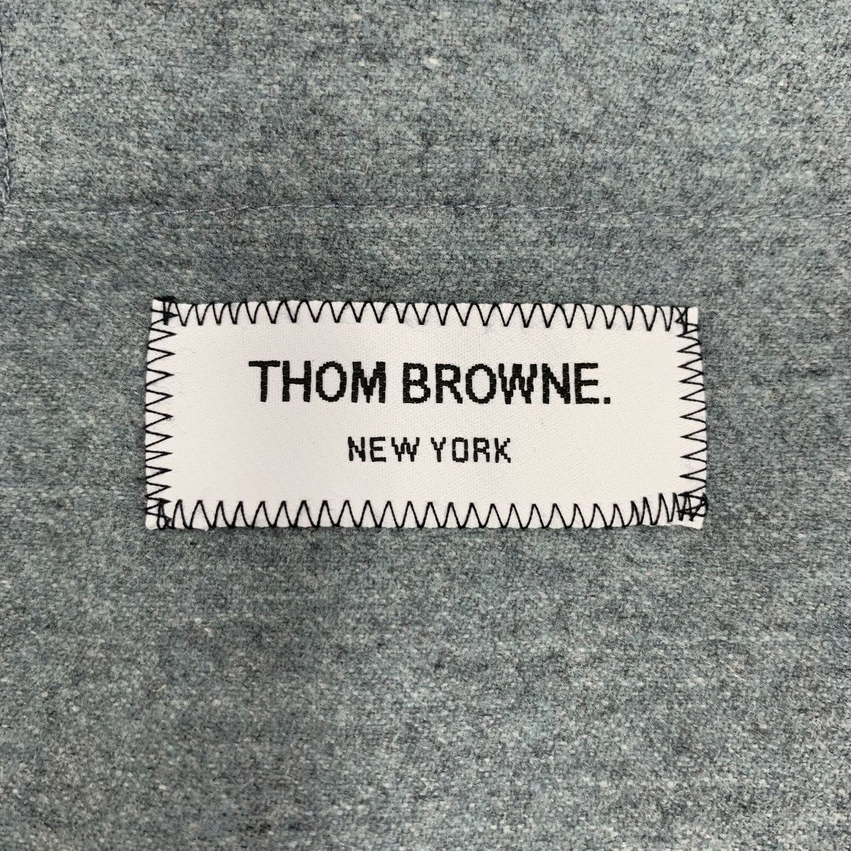 Thom Browne THOM BROWNE Blue Classic Four Bar Wool Shirt Size US M / EU 48-50 / 2 - 6 Thumbnail