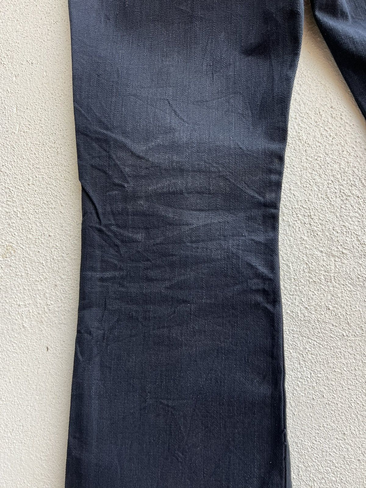 Shellac Shellac Japan Waxed Black Denim Bootcut Jeans Size US 29 - 16 Thumbnail