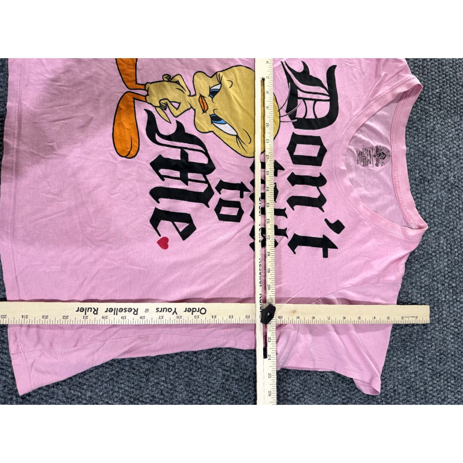 Vintage Looney Tunes T-Shirt Womens 4X Pink Tweety Cartoon Graphic Solid Short Sleeve Round Neck Plus Size Mens? Wait. Size XXL / US 16-18 / IT 52-54 - 5 Thumbnail
