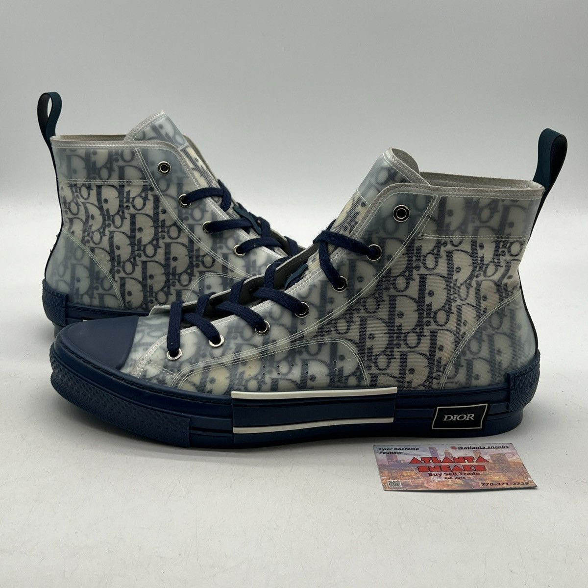 Dior b23 high top blue oblique