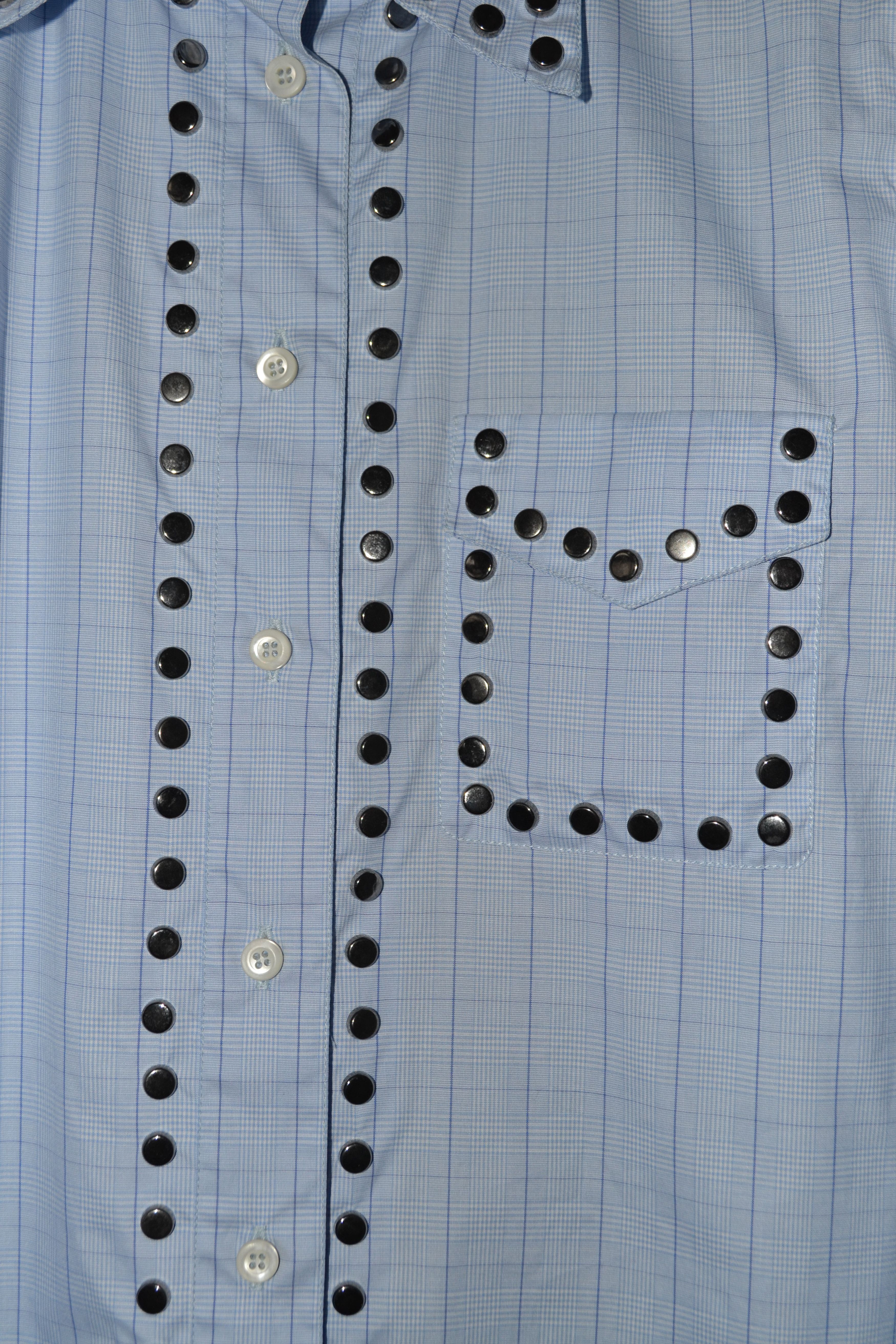 Prada FW2017 Stud Embellished Button Up Shirt Size S / US 4 / IT 40 - 4 Thumbnail