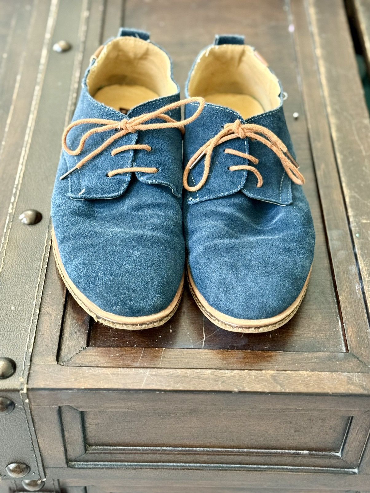Other Dadawen Navy Suede Derby Shoes – Size 44 (US 10.5–11) Size US 10.5 / EU 43-44 - 1 Thumbnail