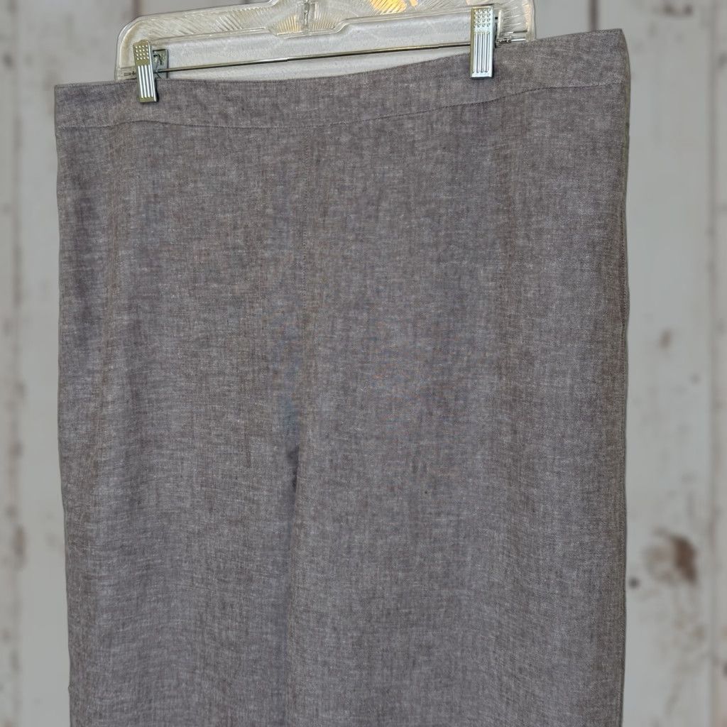 Vintage VINTAGE Chico’s Saba Pants NWT Style: Dress Pants Women’s Linen Blend High Rise Pull On Wide Leg Taupe Sz 3/XL Inseam 31 in Brown Beach Bohemian 90s? Size 40" / US 18 - 1 Thumbnail