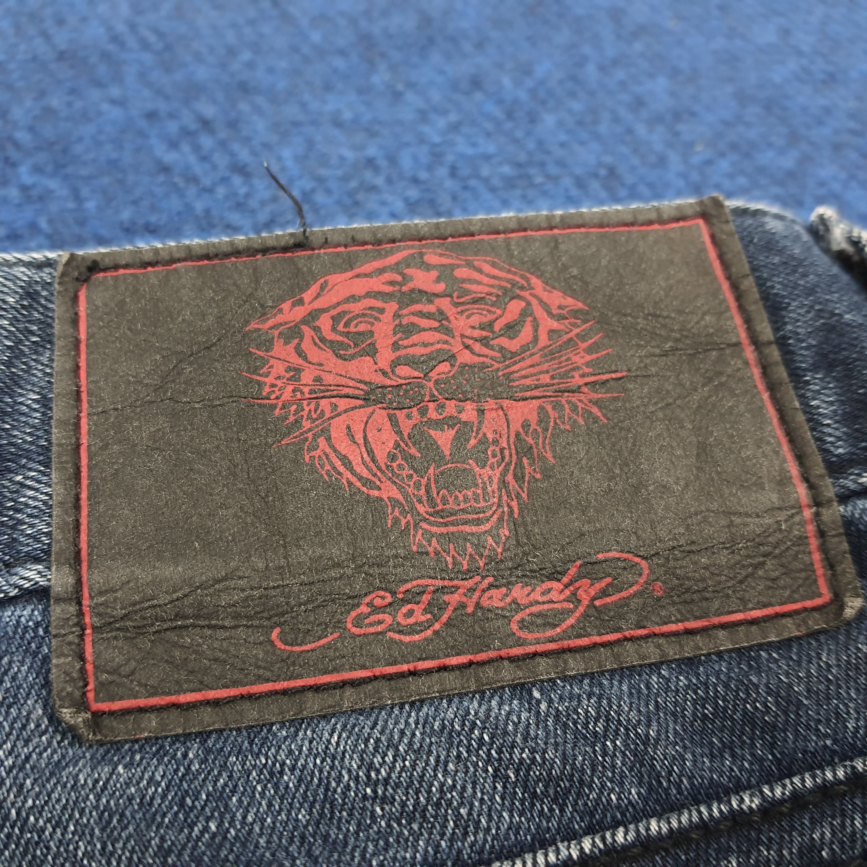 Designer × Ed Hardy × Vintage Vintage Ed Hardy Designer Custom Logo Jeans Size 30" / US 8 / IT 44 - 4 Thumbnail