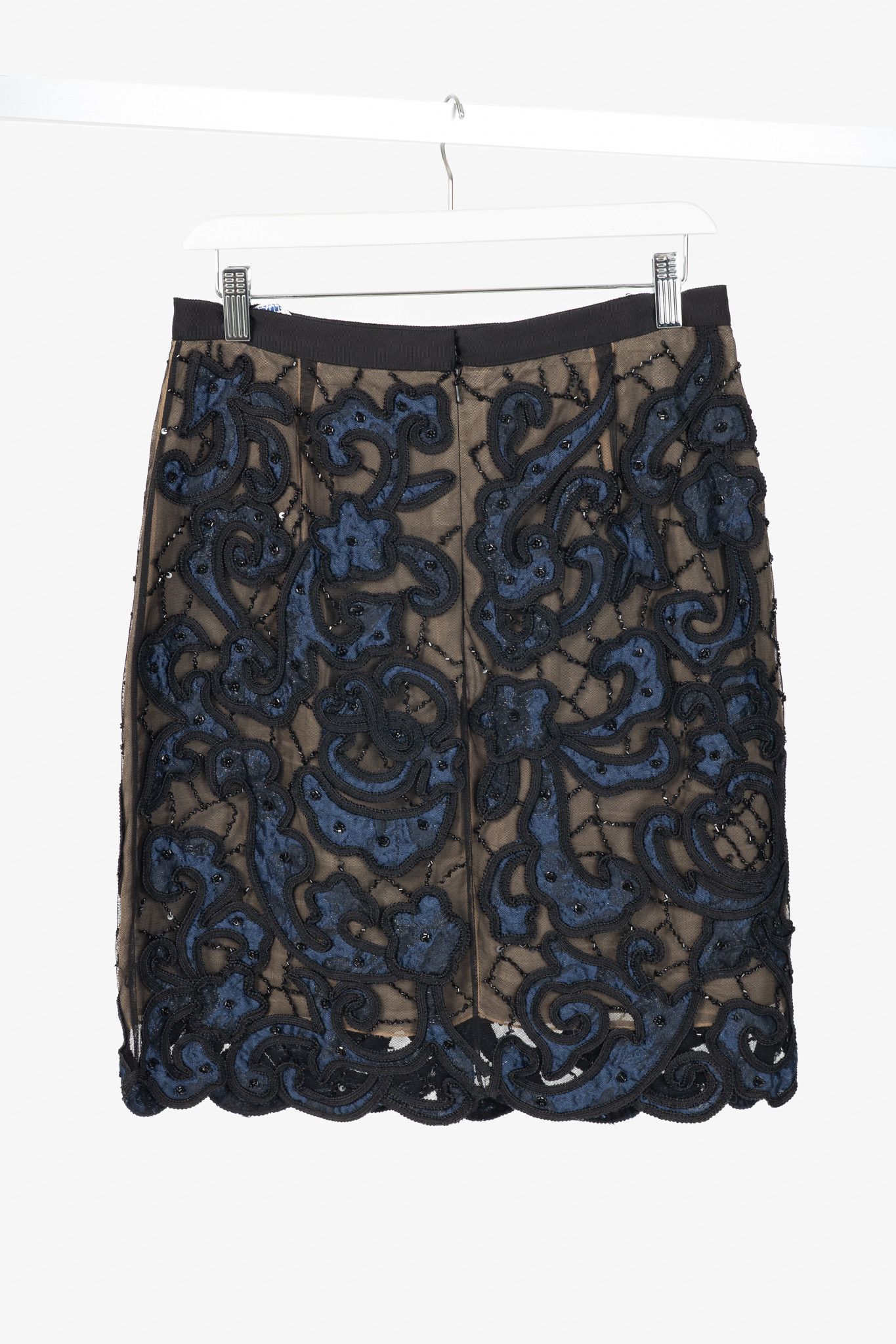 Oscar De La Renta Oscar de la Renta PF14 Beaded Soutache Embroidery Skirt Size 30" / US 8 / IT 44 - 2 Thumbnail