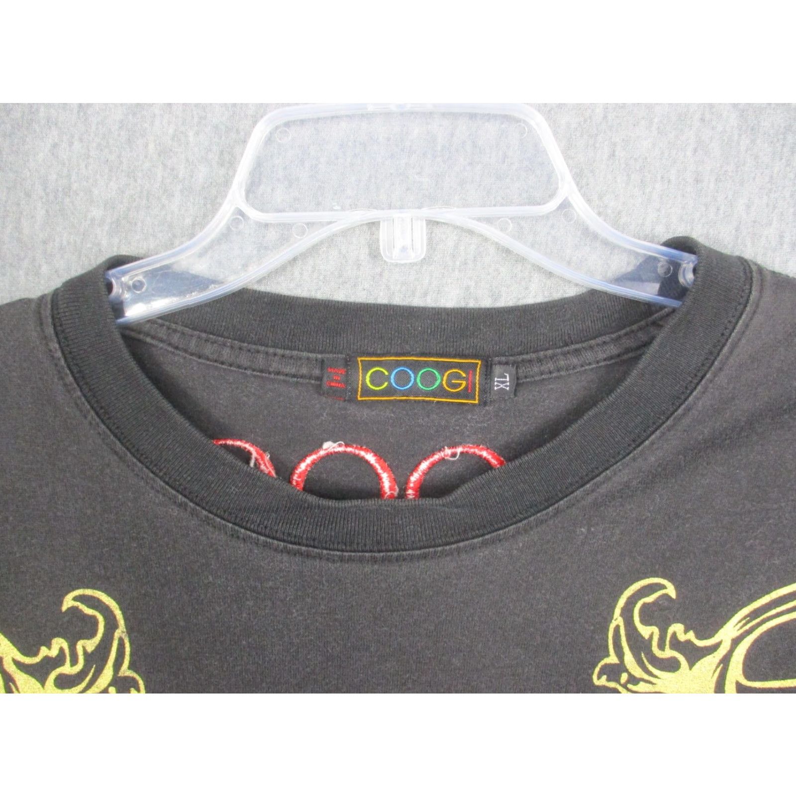 Coogi Coogi Mens XL Black Long Sleeve T-Shirt Embroidered Graphic Scroll Tee Shirt Size US XL / EU 56 / 4 - 4 Thumbnail