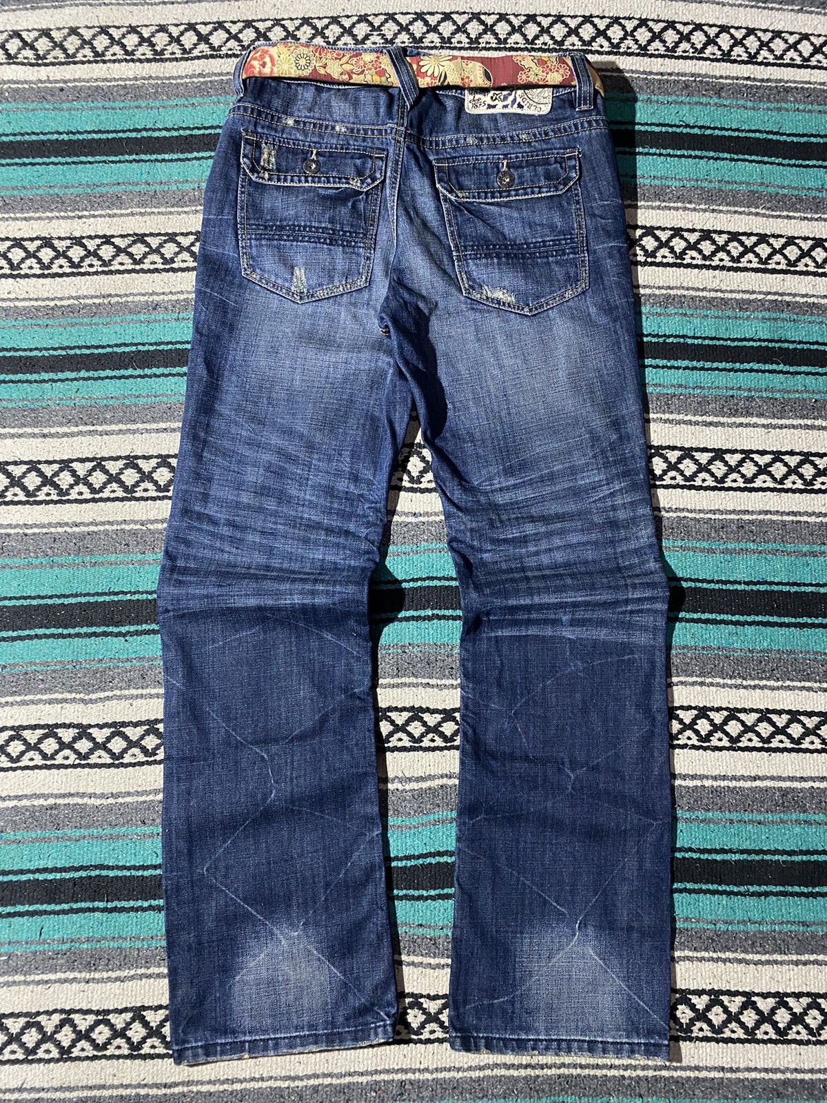 Hysteric Glamour × If Six Was Nine × Japanese Brand 2000s Clride Distressed Bootcut Jeans Size US 34 / EU 50 - 3 Thumbnail