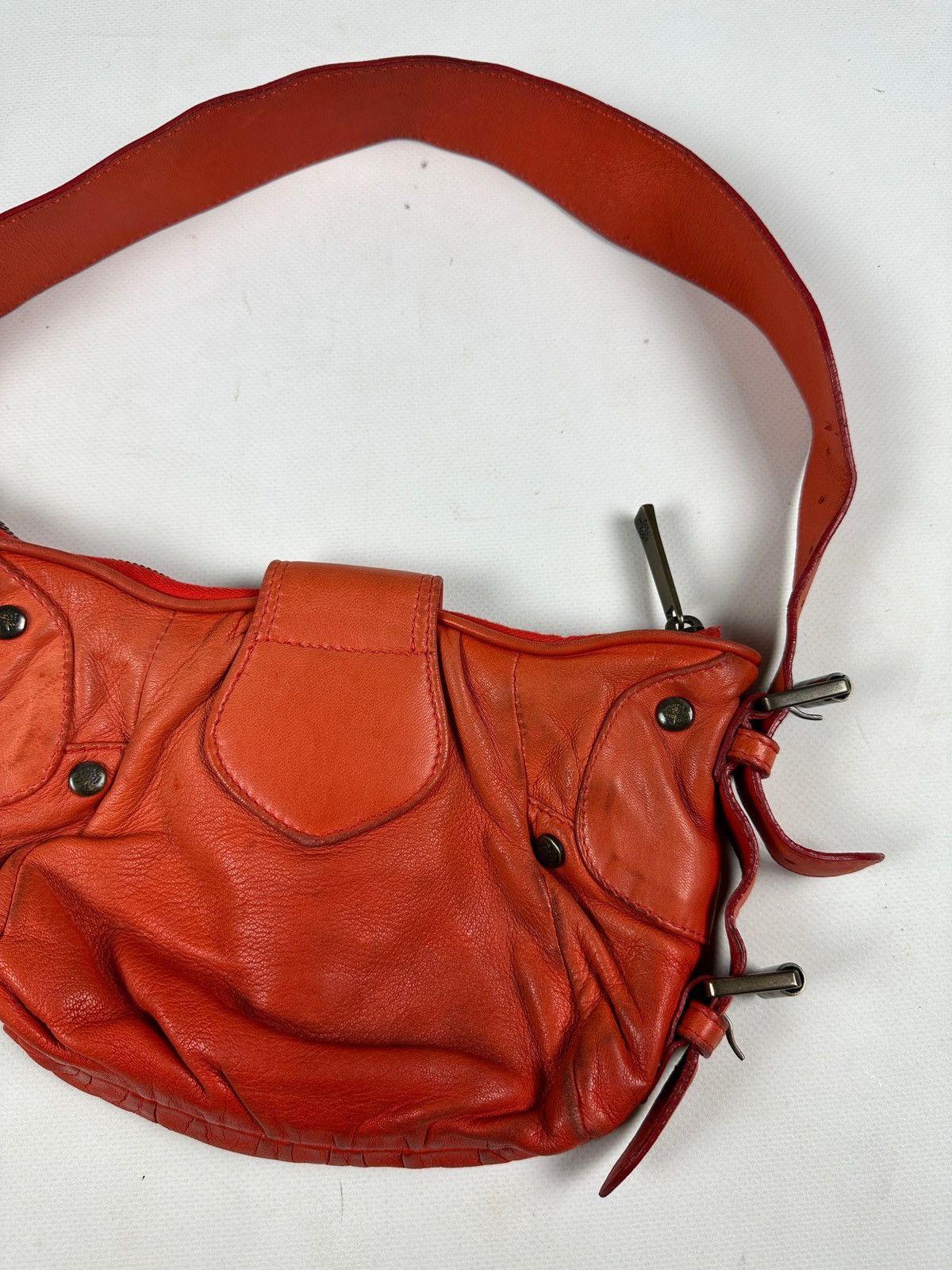 Mulberry Vintage Mulberry Faded Orange Leather Shoulder Bag Handbag Size ONE SIZE - 14 Thumbnail