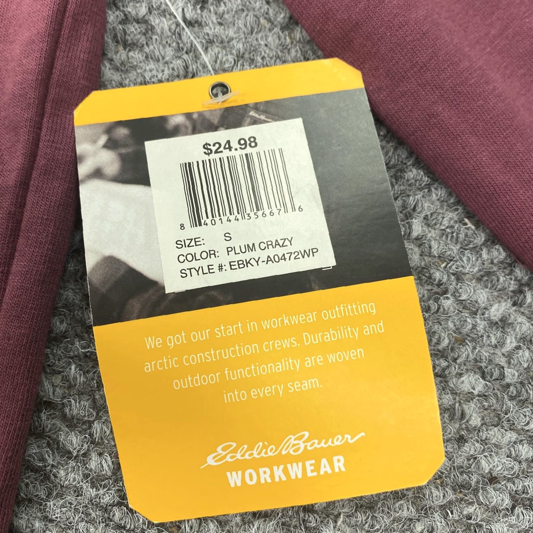 Eddie Bauer Eddie Bauer Workwear Shirt Mens Small Plum Crazy Long Sleeve Stain Resistant Size US S / EU 44-46 / 1 - 6 Thumbnail