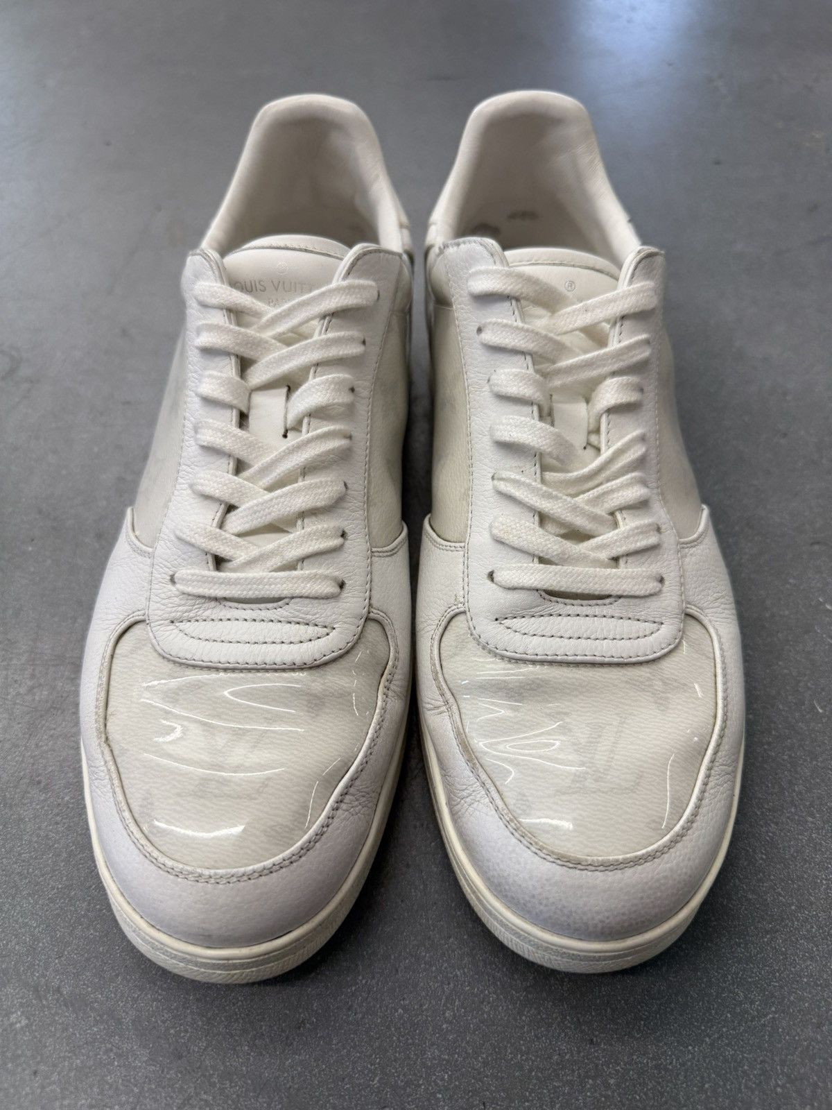 Louis Vuitton Louis Vuitton Rivoli Logo Monogram White Leather Sneaker Size US 10 / EU 43 - 7 Thumbnail